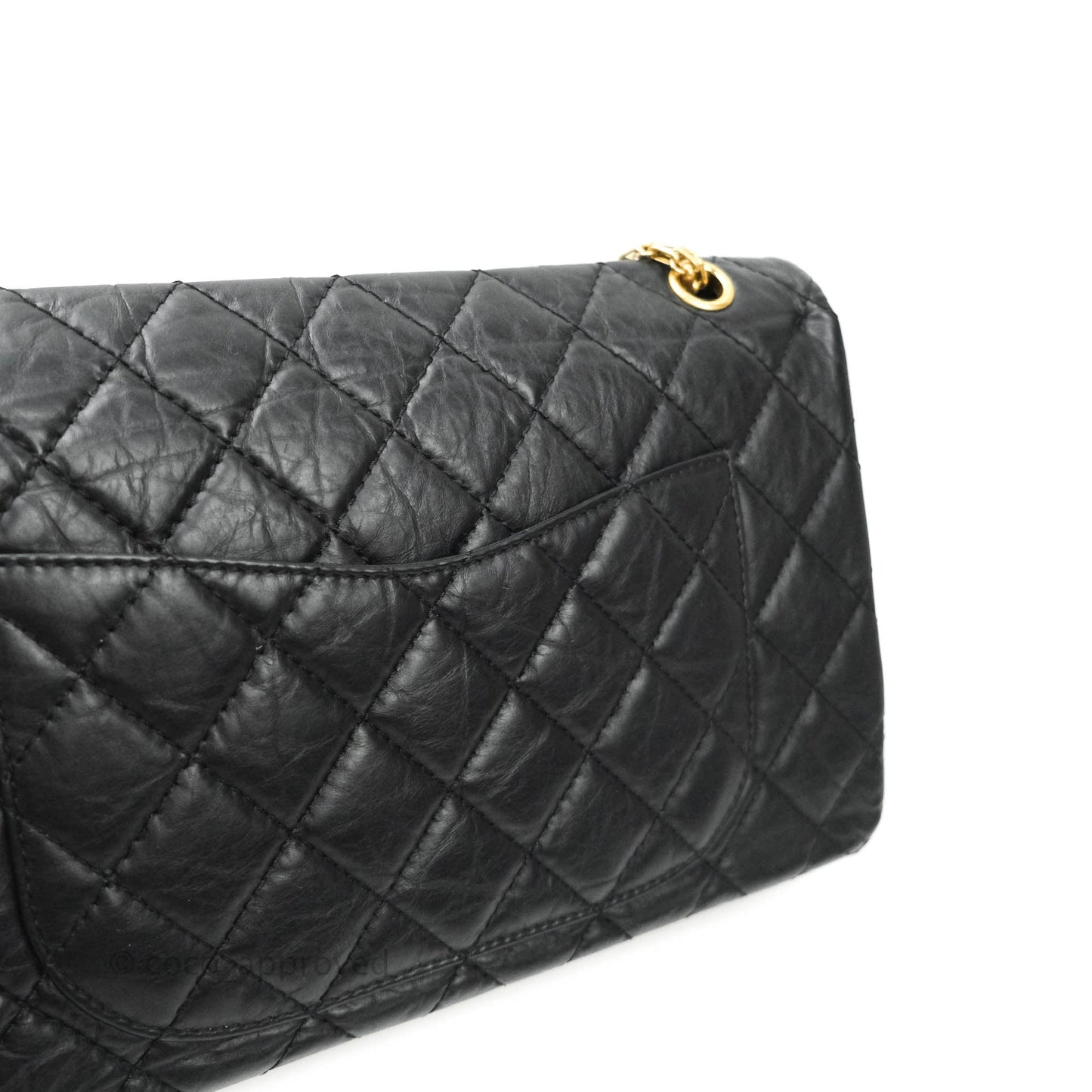 Chanel Reissue Quilted Aged Calfskin Black Aged Gold Hardware 227
