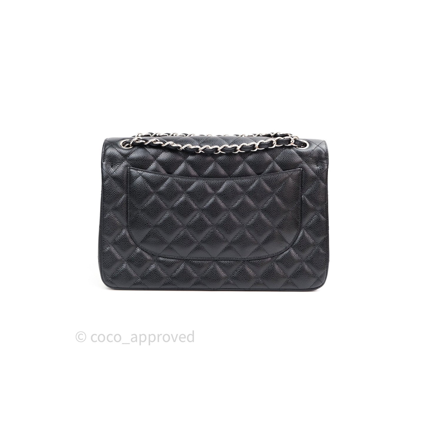 Chanel Jumbo Double Flap Black Caviar Silver Hardware⁣⁣