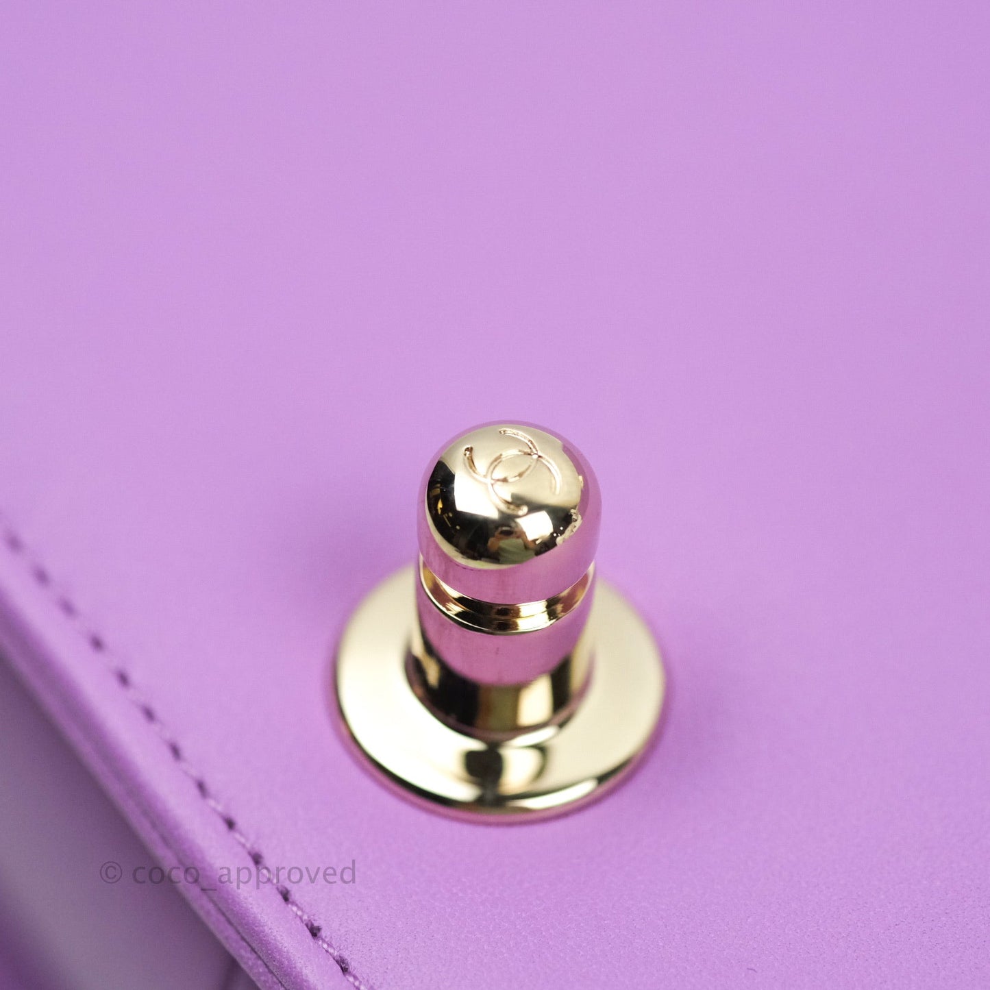 Chanel Boy Chevron Medium Purple Calfskin Gold Hardware
