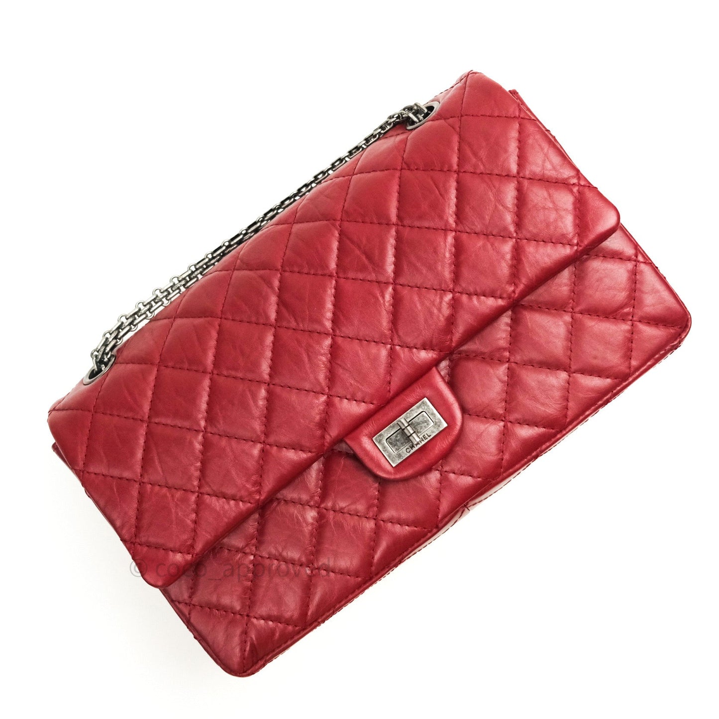 Chanel Reissue Quilted Aged Calfskin Dark Red Ruthenium Hardware 226