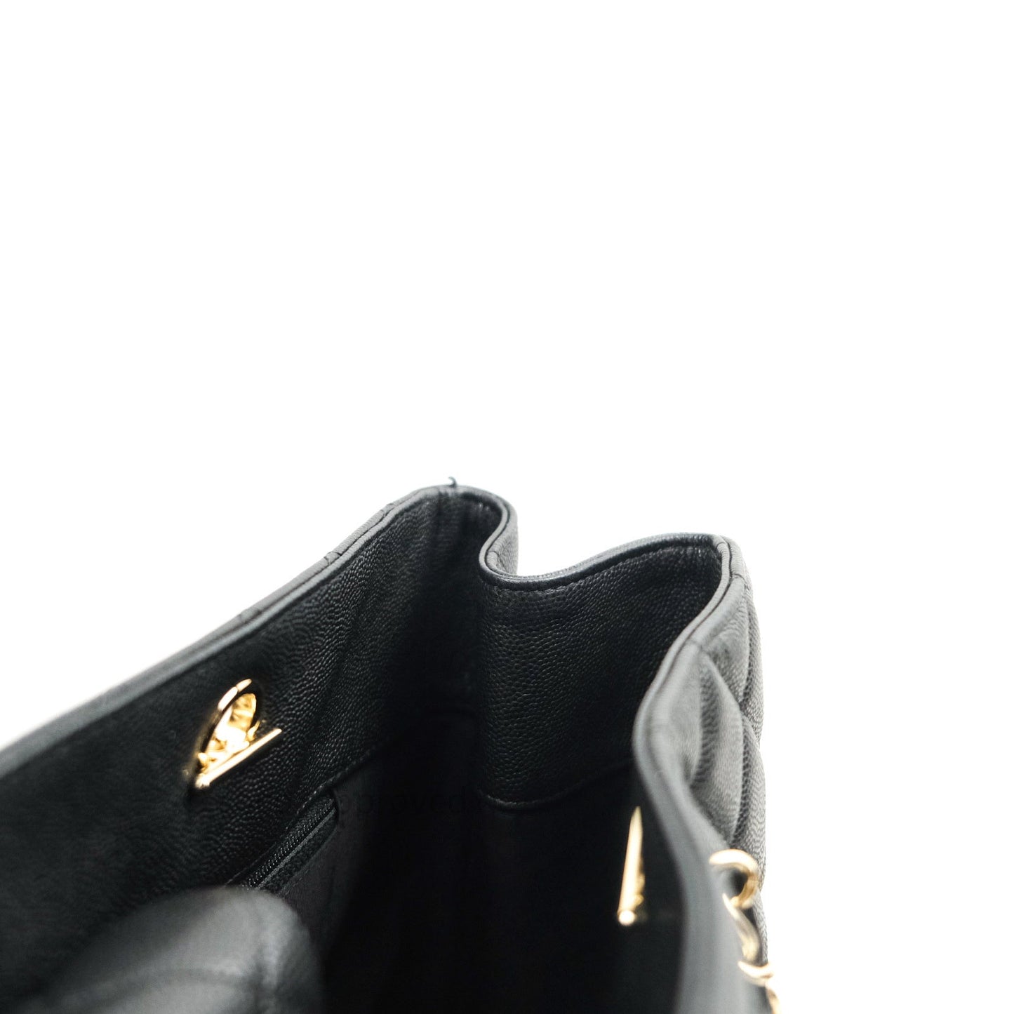 Chanel Quilted Timeless Tote Black Caviar Gold Hardware