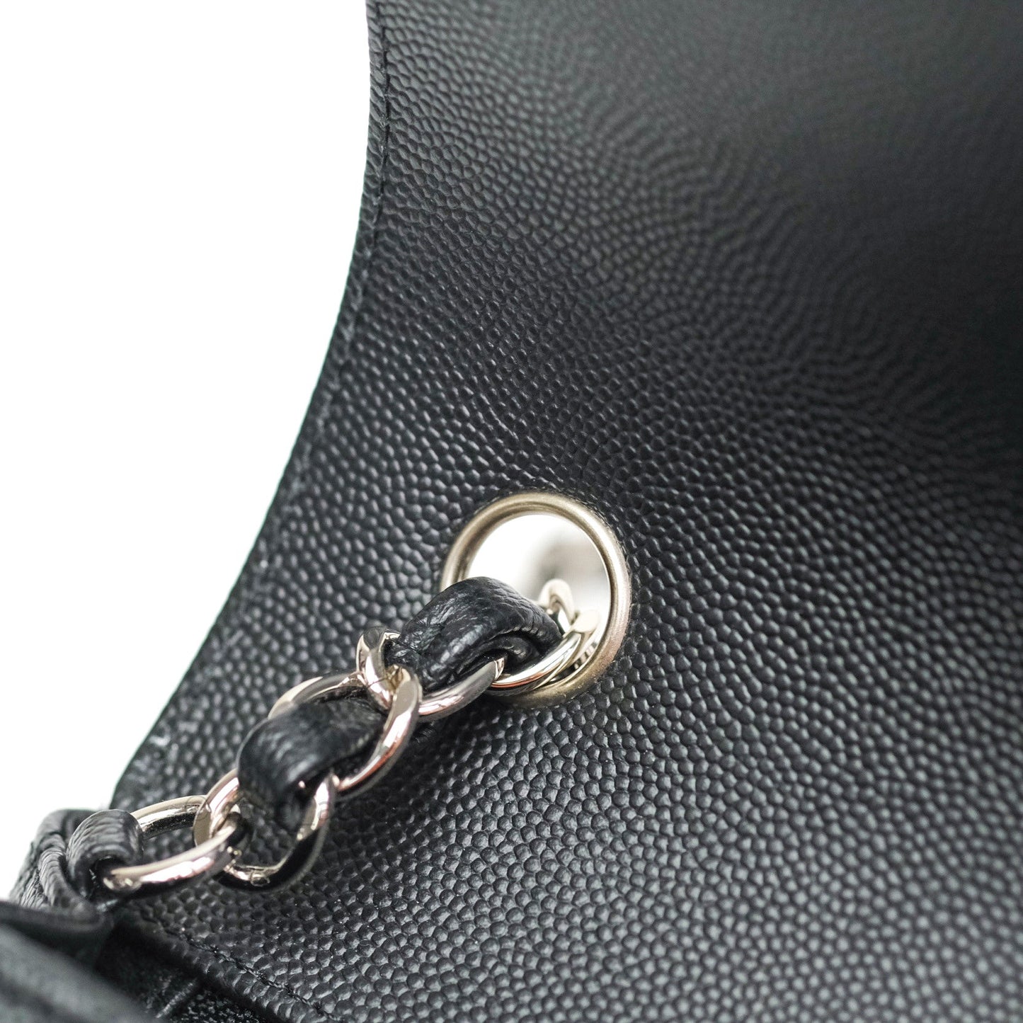 Chanel Quilted Mini Rectangular Black Caviar Silver Hardware 18CC
