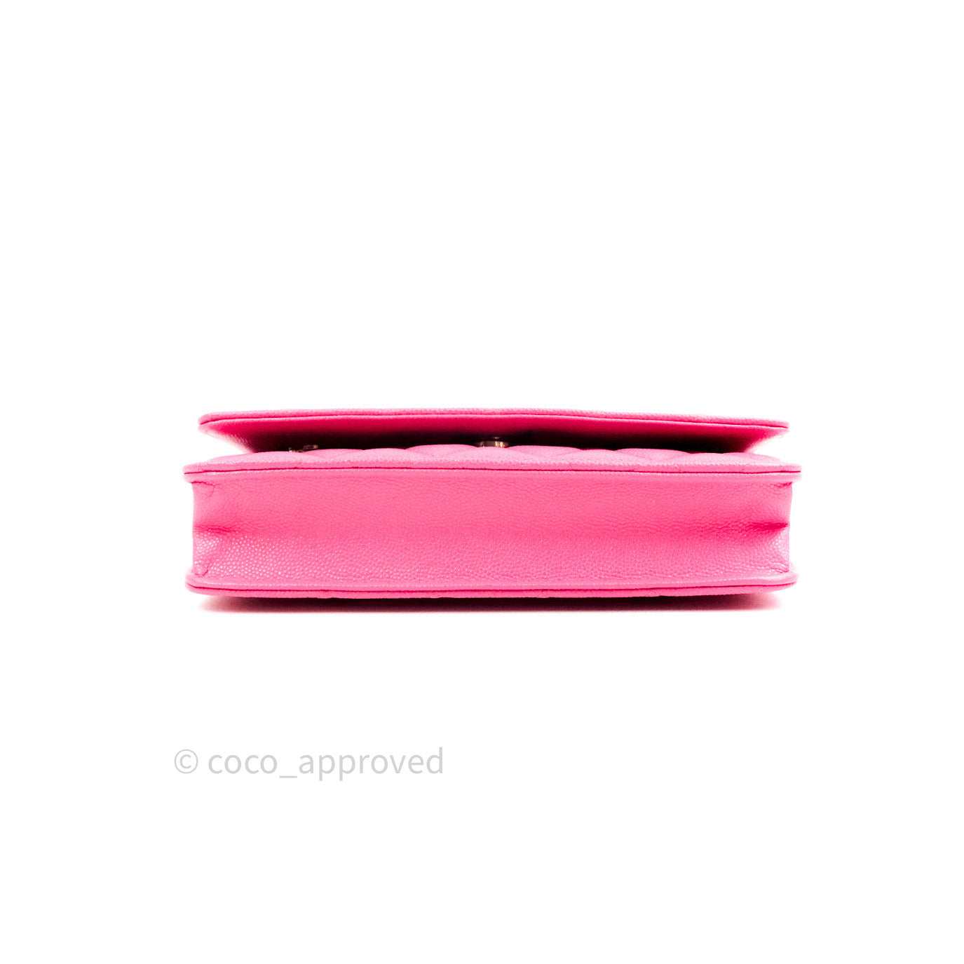 Chanel Caviar Quilted Wallet on Chain WOC Pink Light Gold Hardware 20S