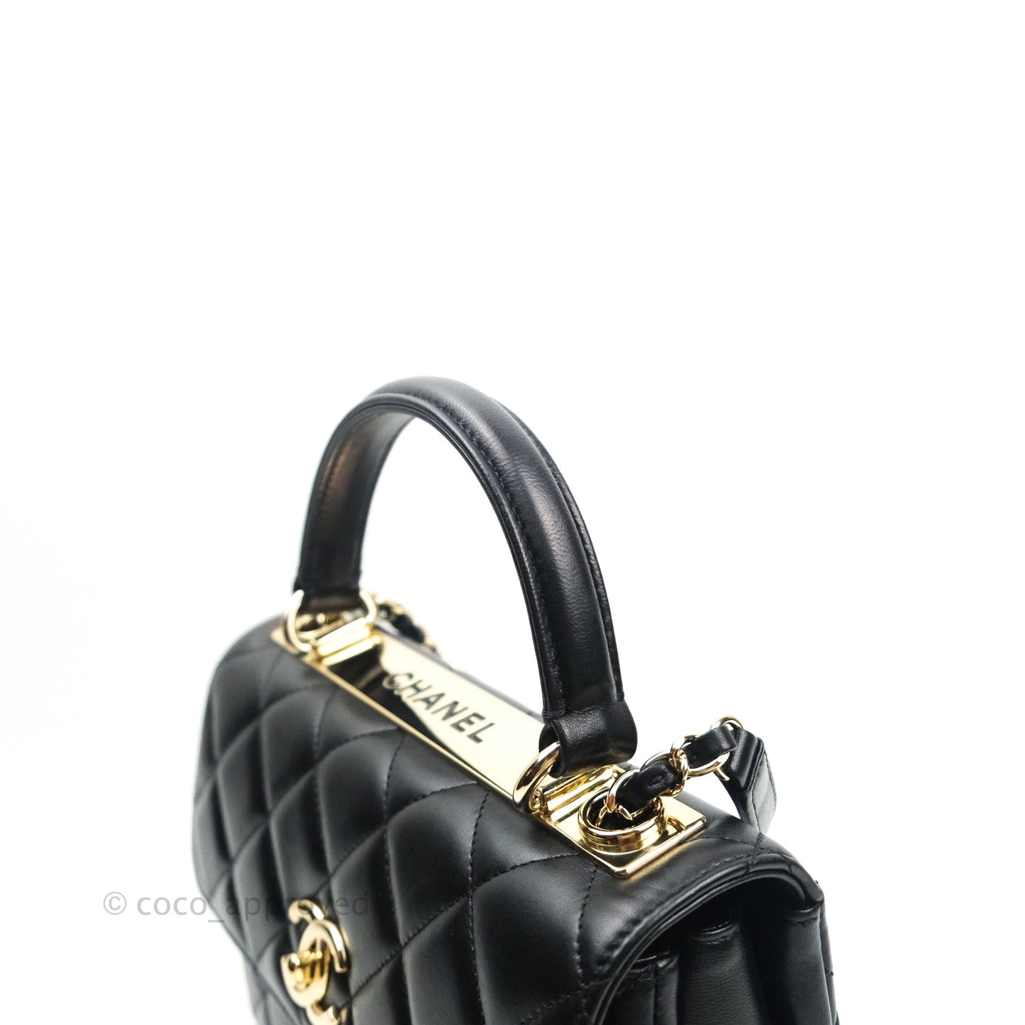 Chanel Trendy CC Quilted Small Black Lambskin Gold Hardware