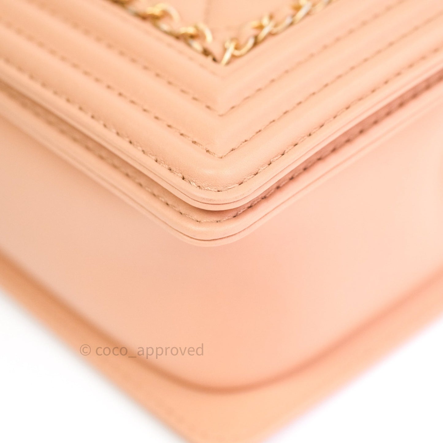 Chanel Boy Quilted Medium Dark Beige Calfskin Gold Hardware 20C