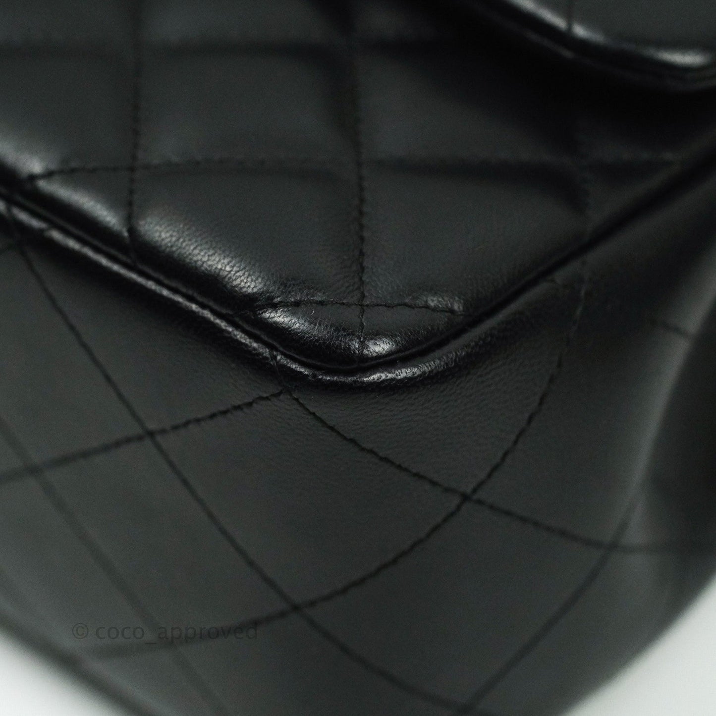 Chanel Classic Jumbo Double Flap Black Lambskin Silver Hardware⁣⁣