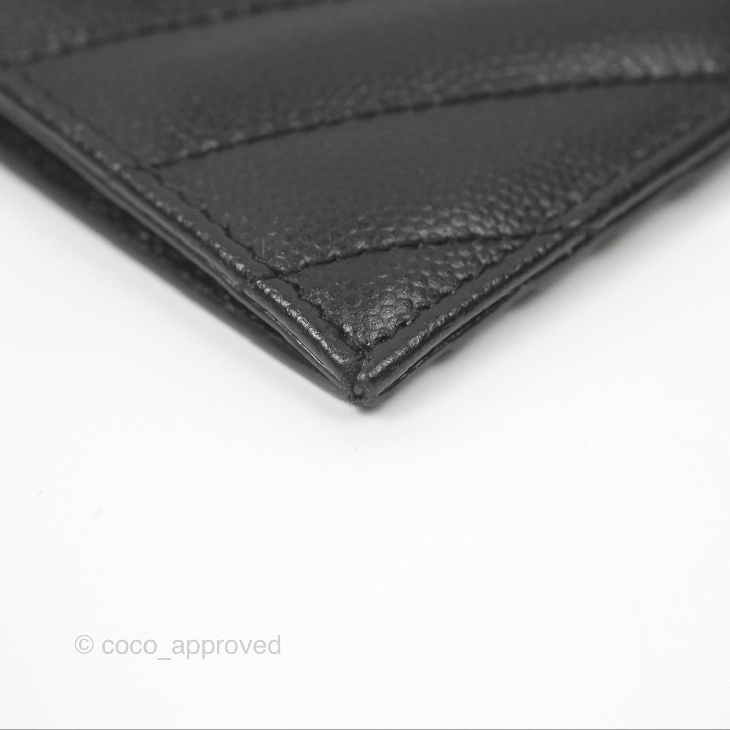 Saint Laurent Cassandre Matelasse Fragments Zipped Card Case Black Grain De Poudre