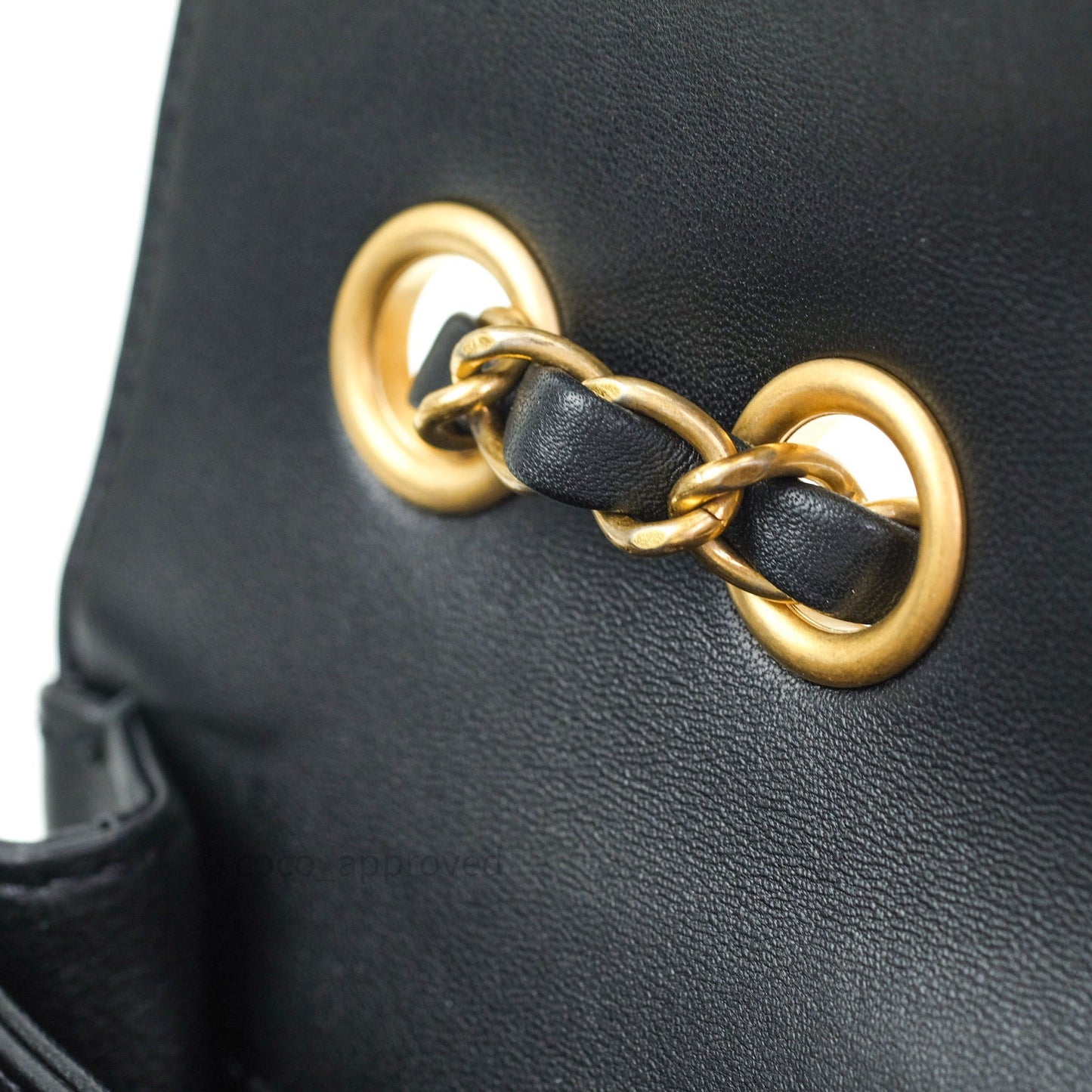 Chanel Coco Vintage Flap Bag Black Lambskin Gold Hardware 18C