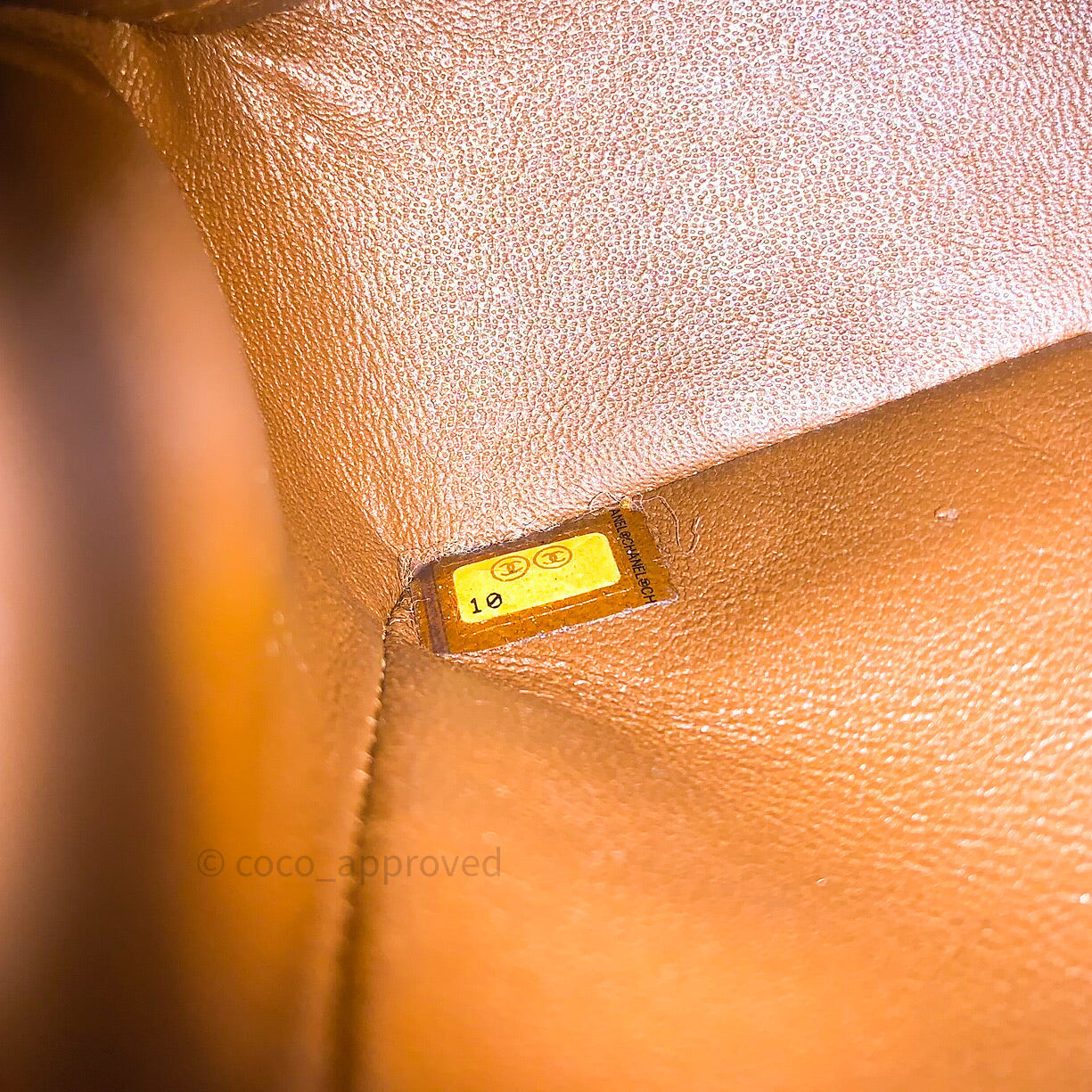 Chanel Classic M/L Brown Lambskin Silver Hardware