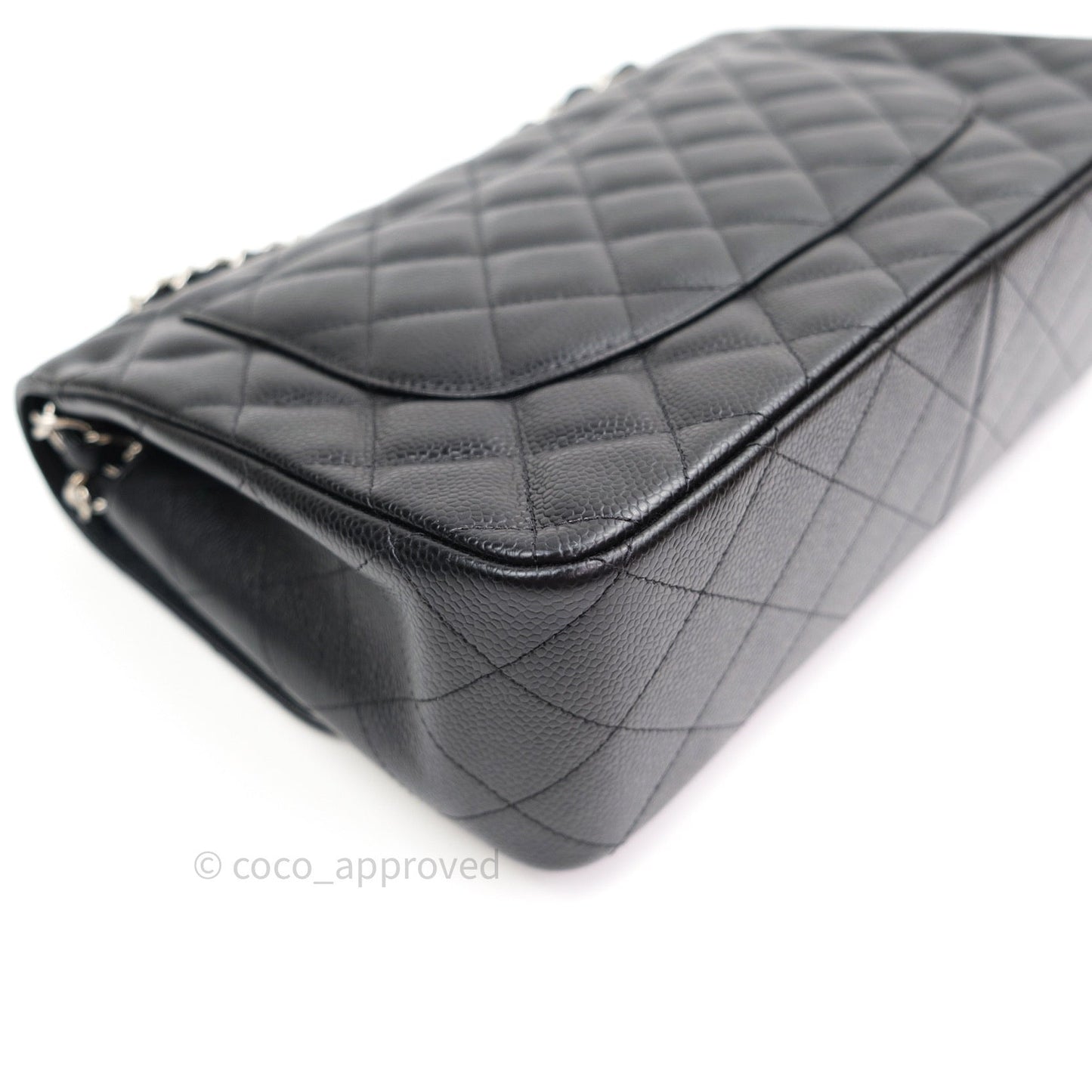 Chanel Jumbo Double Flap Black Caviar Silver Hardware⁣⁣