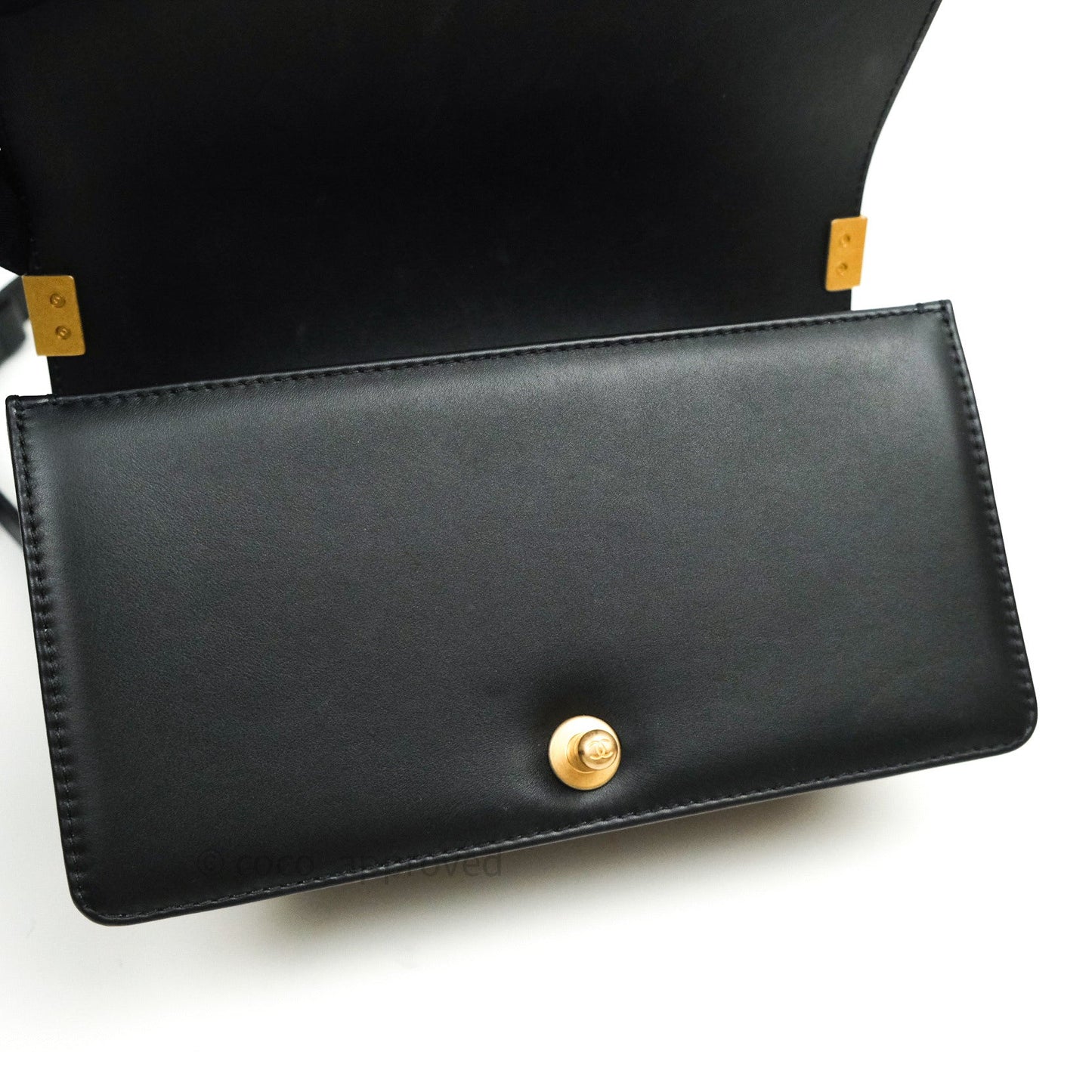 Chanel Boy Quilted Medium Black Calfskin Gold Hardware 20C