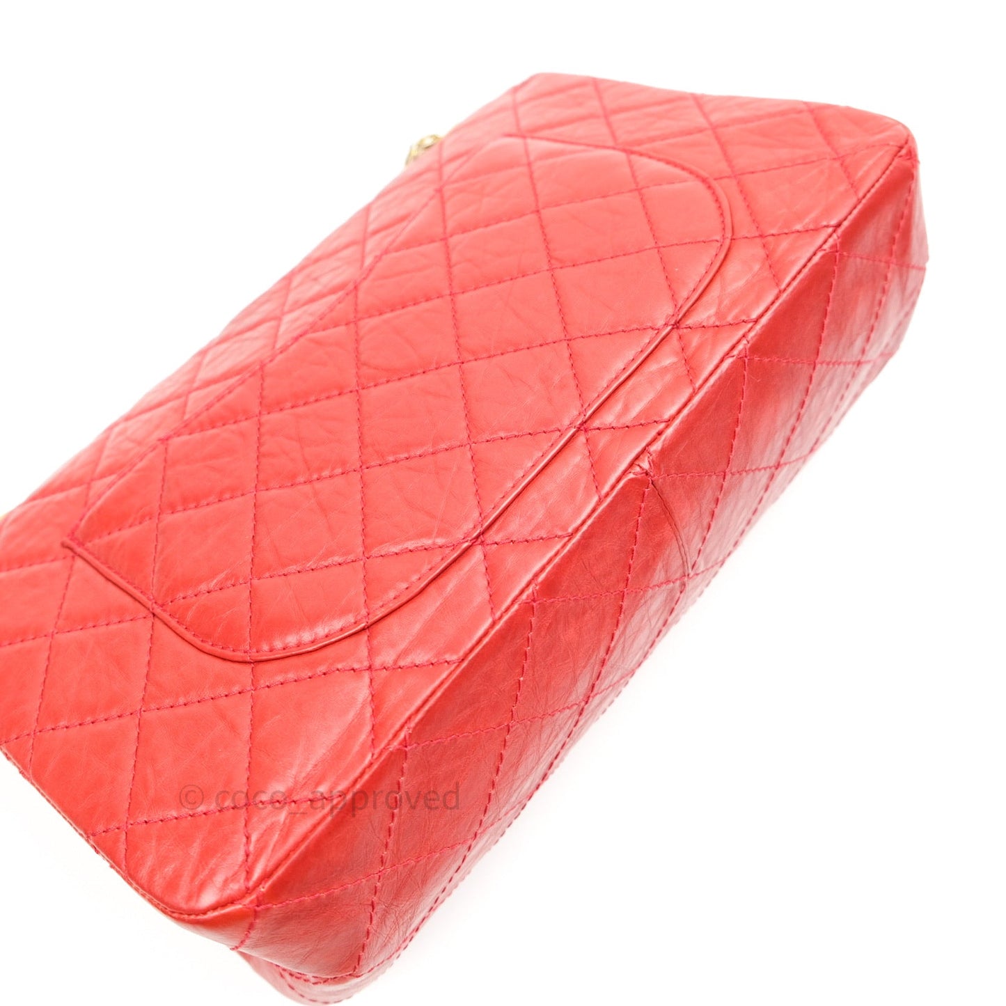 Chanel Reissue Quilted Aged Calfskin Coral Red Ruthenium Hardware 227