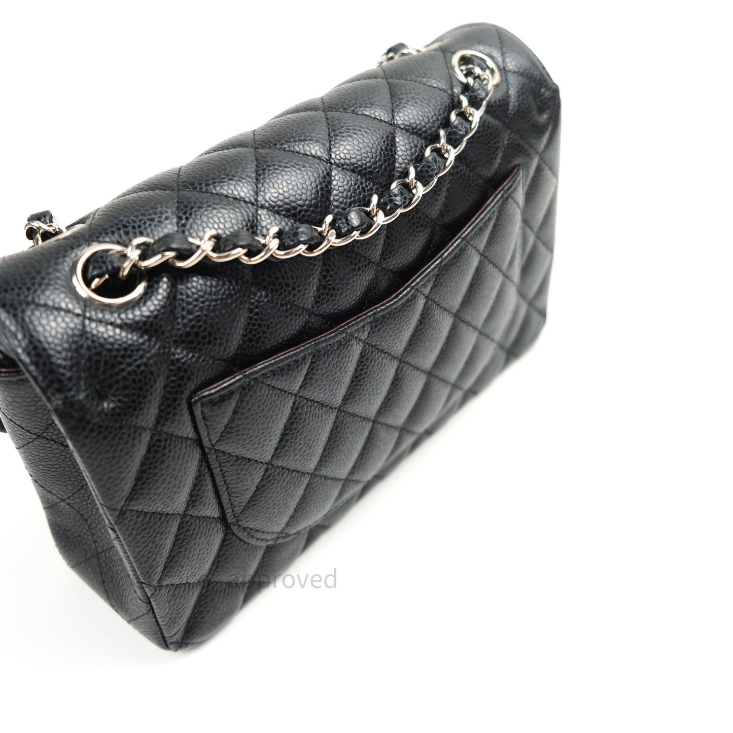 Chanel Quilted S/M Small Classic Flap Black Caviar Silver Hardware