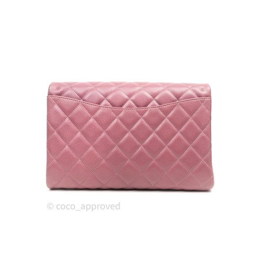 Chanel Quilted Clutch with Chain Pink Mauve Ruthenium Hardware