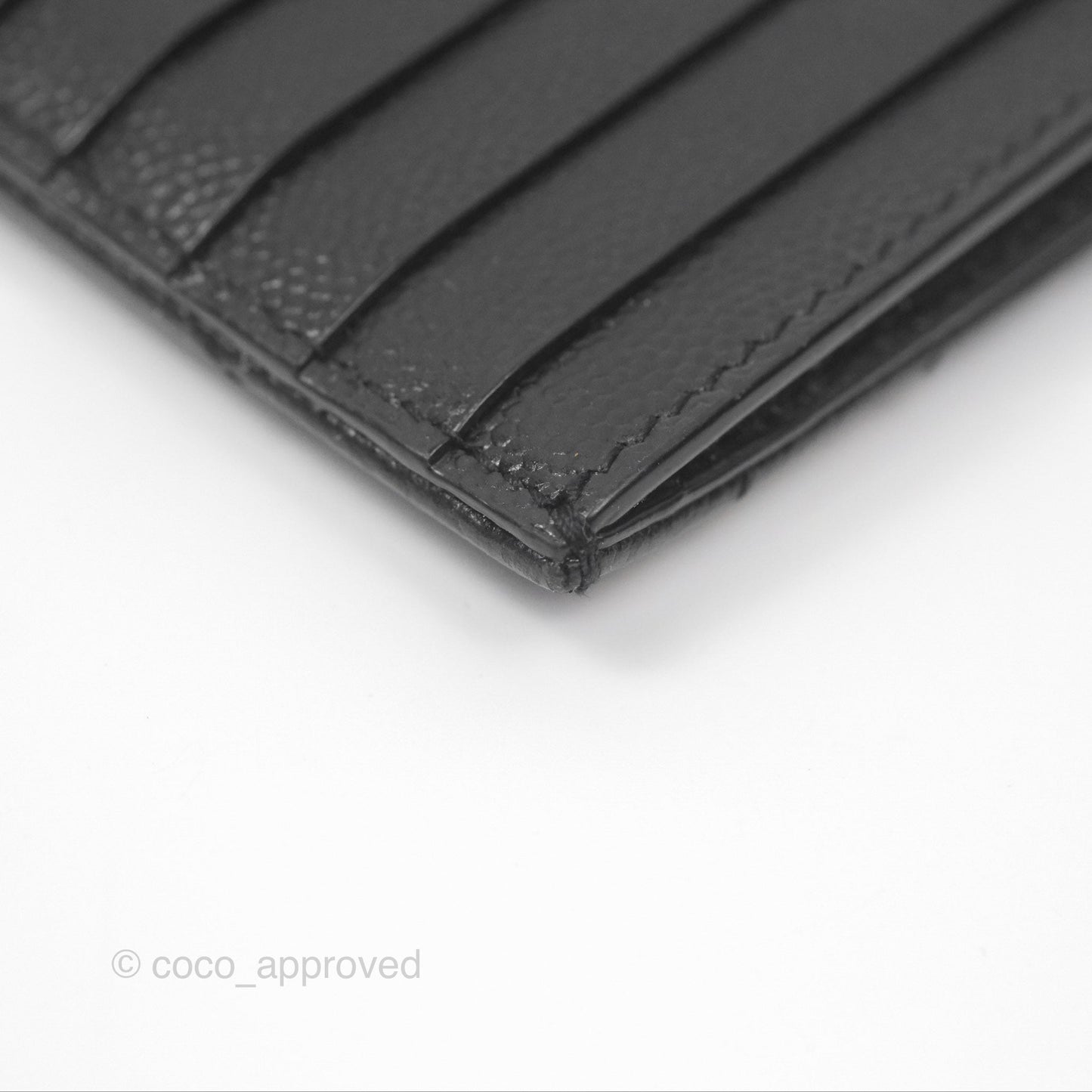 Saint Laurent Cassandre Matelasse Fragments Zipped Card Case Black Grain De Poudre