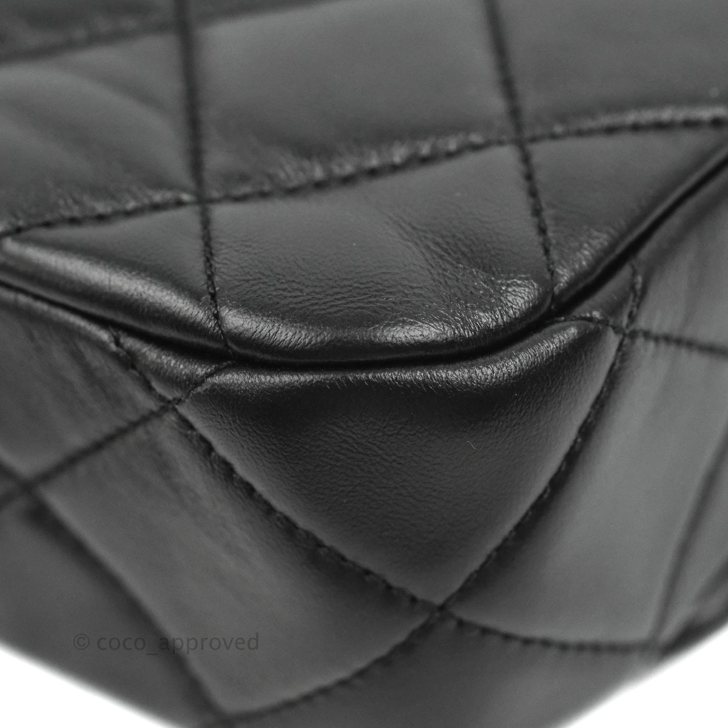Chanel Small Flap Bag Black Lambskin Gold and Lacquered Metal 22S