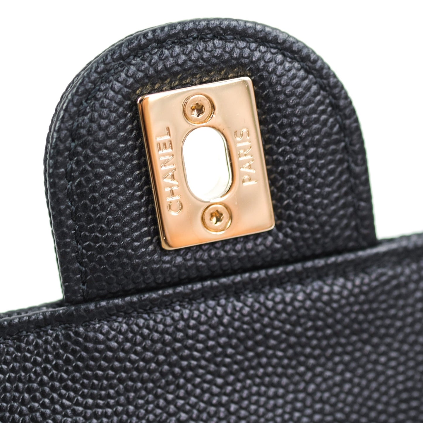 Chanel Quilted Small CC Day Backpack Black Caviar Light Gold Hardware