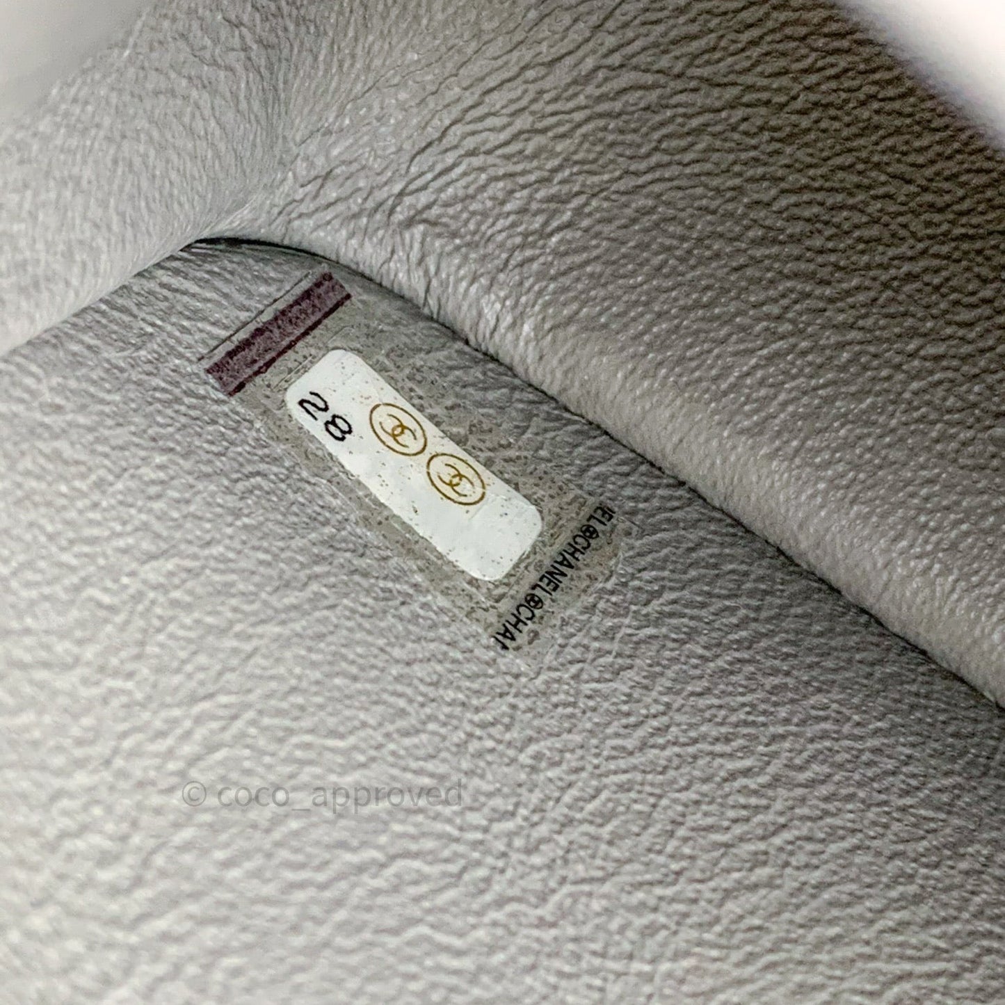 Chanel Mini Square Grey Lambskin Silver Hardware 19B