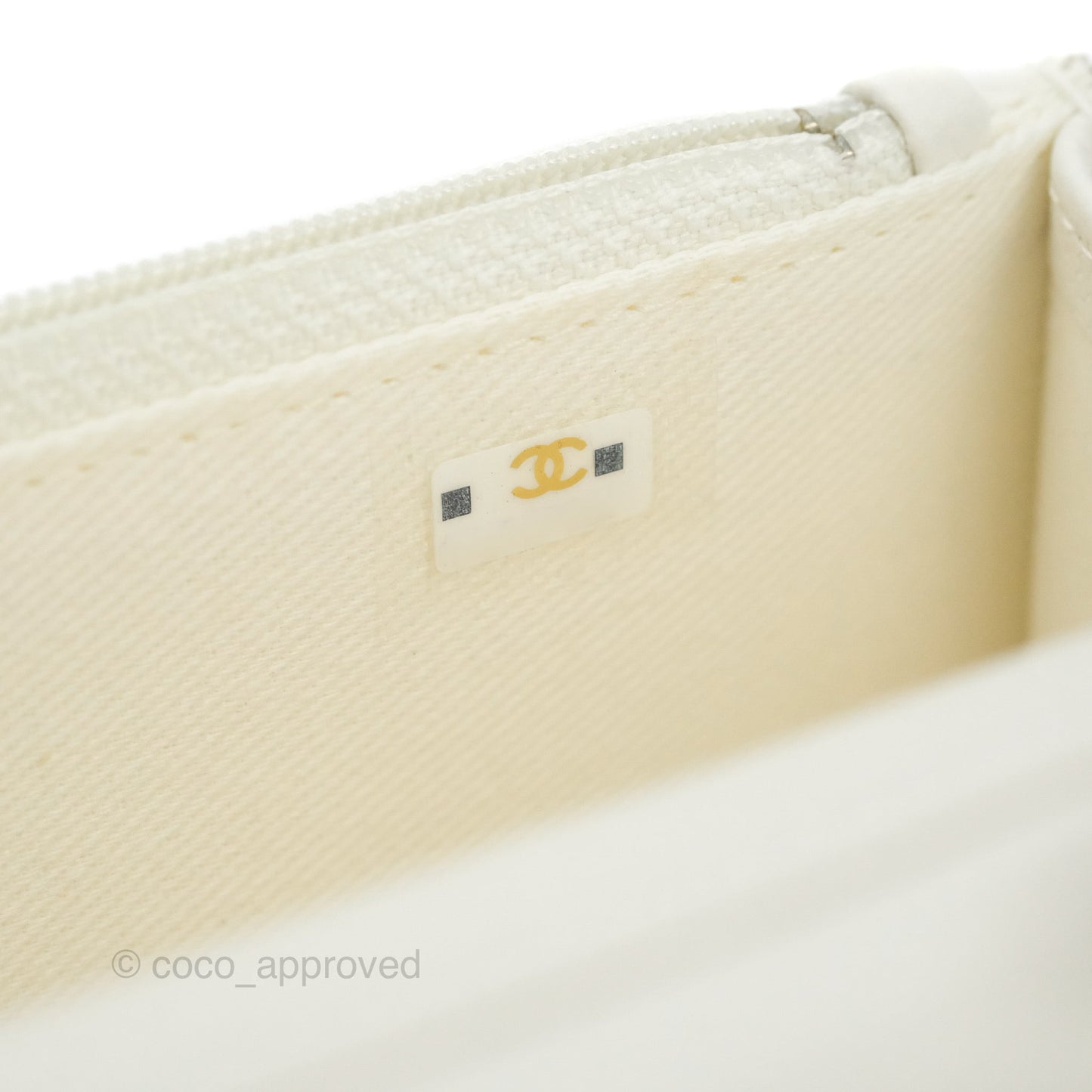 Chanel Business Affinity Clutch With Chain White Caviar Gold Hardware