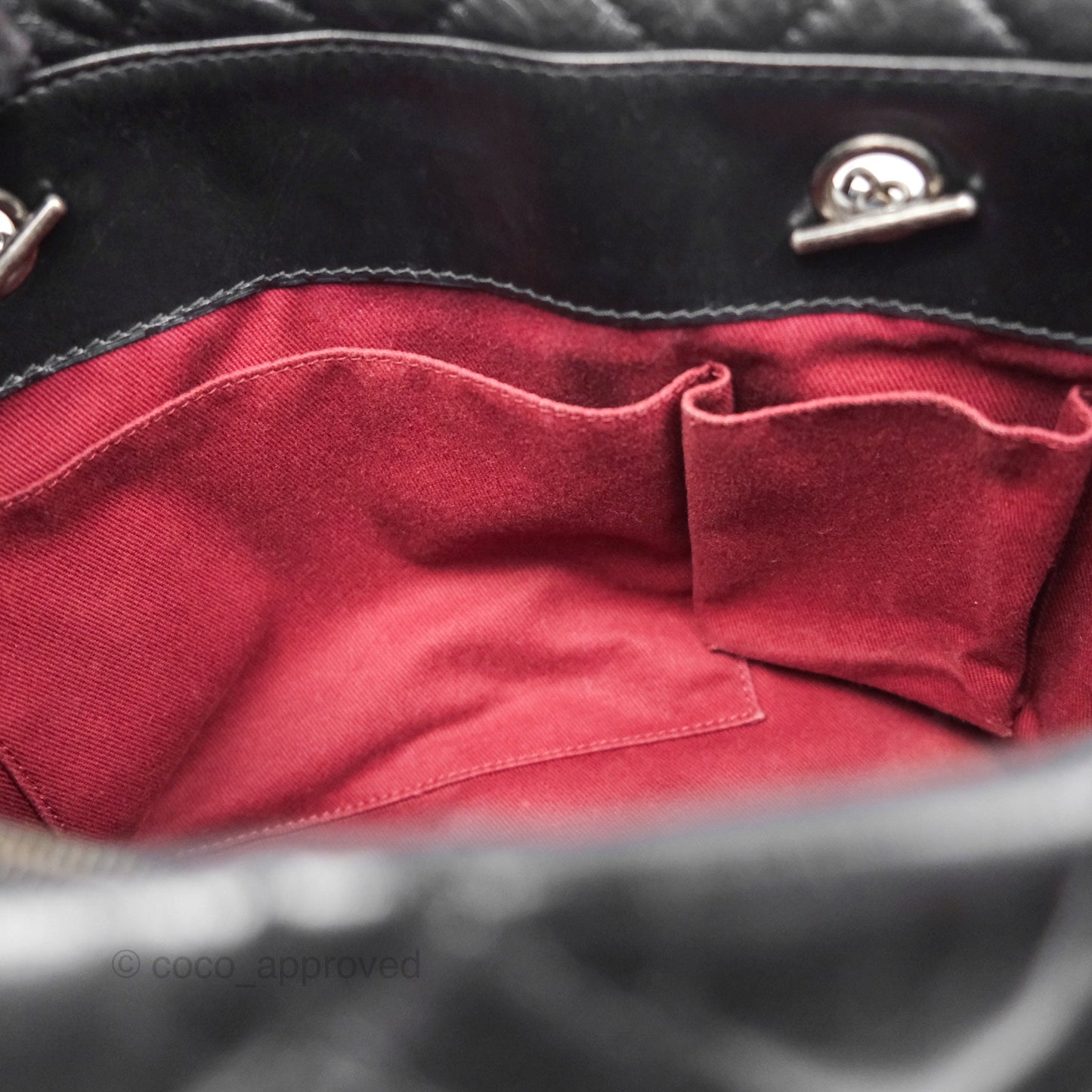 Chanel Large Shopping Tote Black Ruthenium Hardware