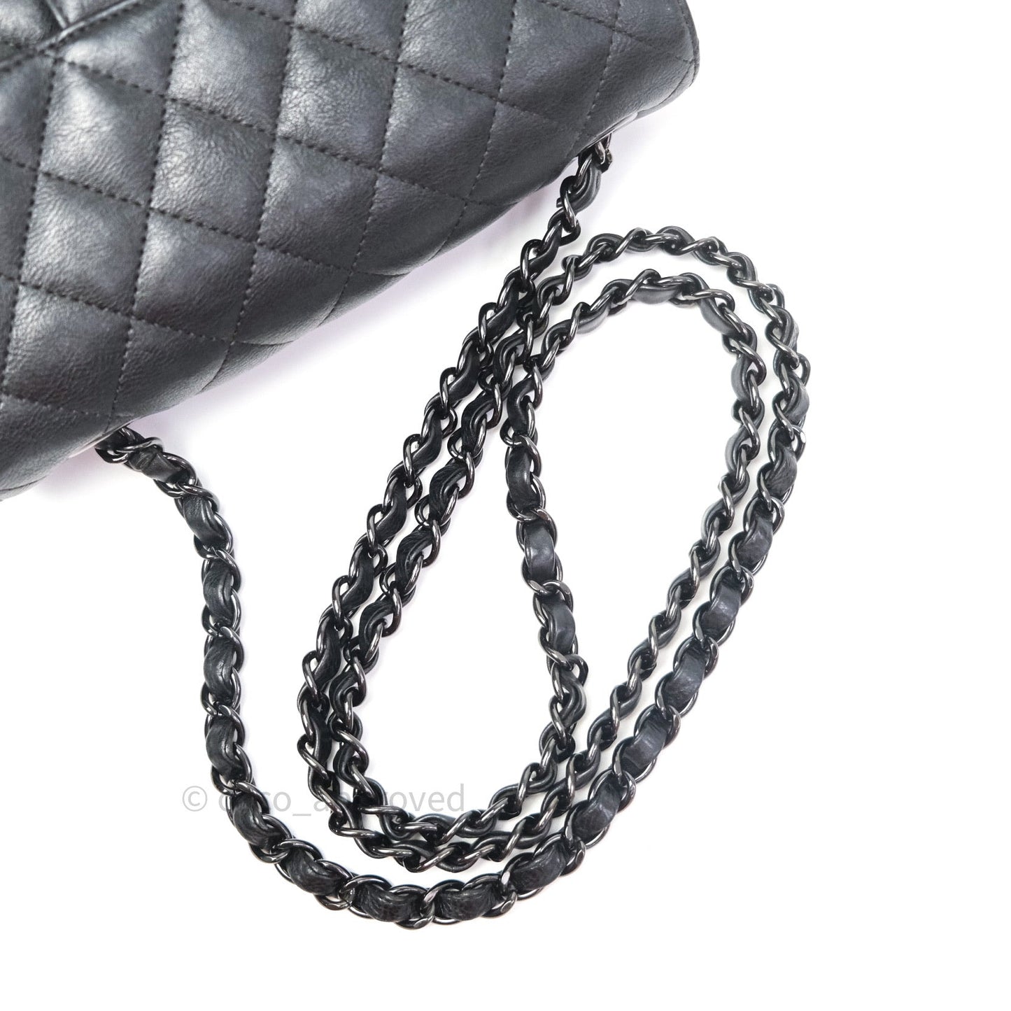 Chanel Quilted Mini Rectangular Flap So Black Crumpled Calfskin