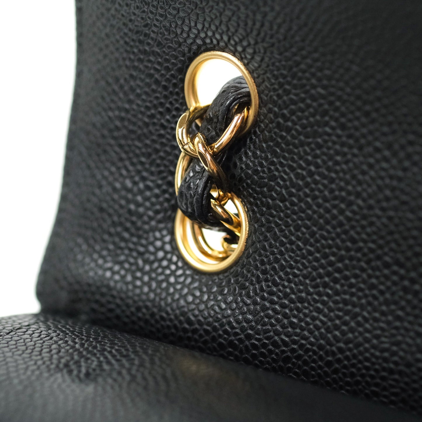 Chanel Classic Double Flap Maxi Black Caviar Gold Hardware