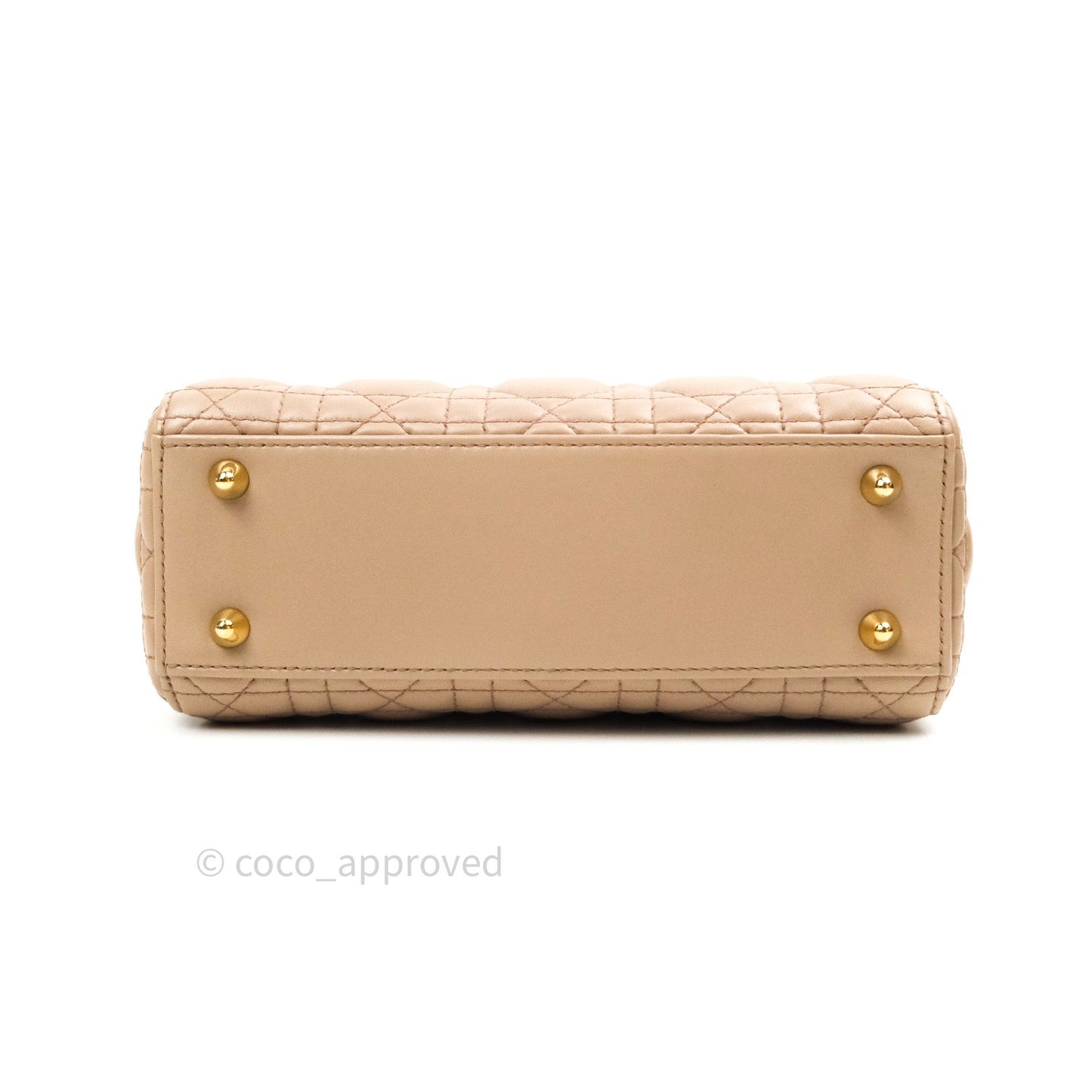 Christian Dior Lambskin My ABCDior Lady Dior Beige Gold Hardware