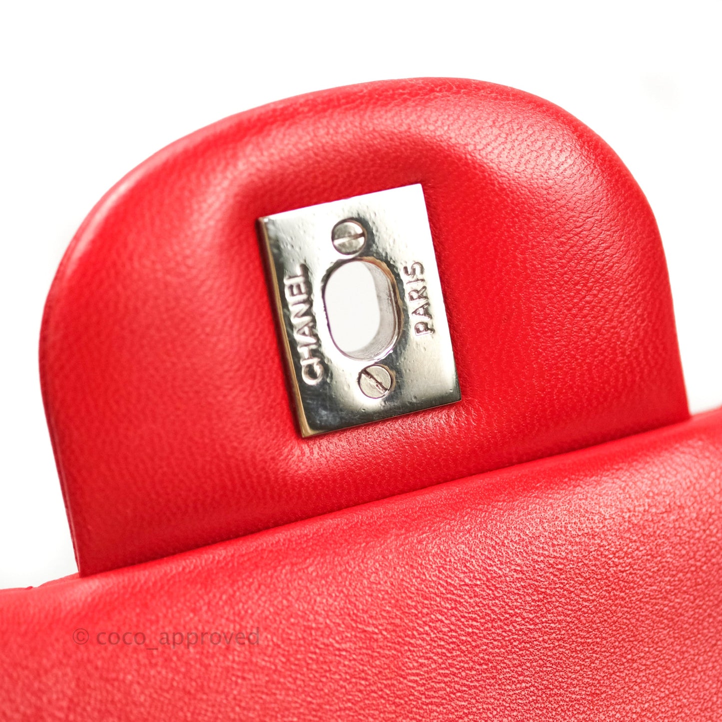 Chanel Jumbo Double Flap Red Lambskin Silver Hardware⁣⁣