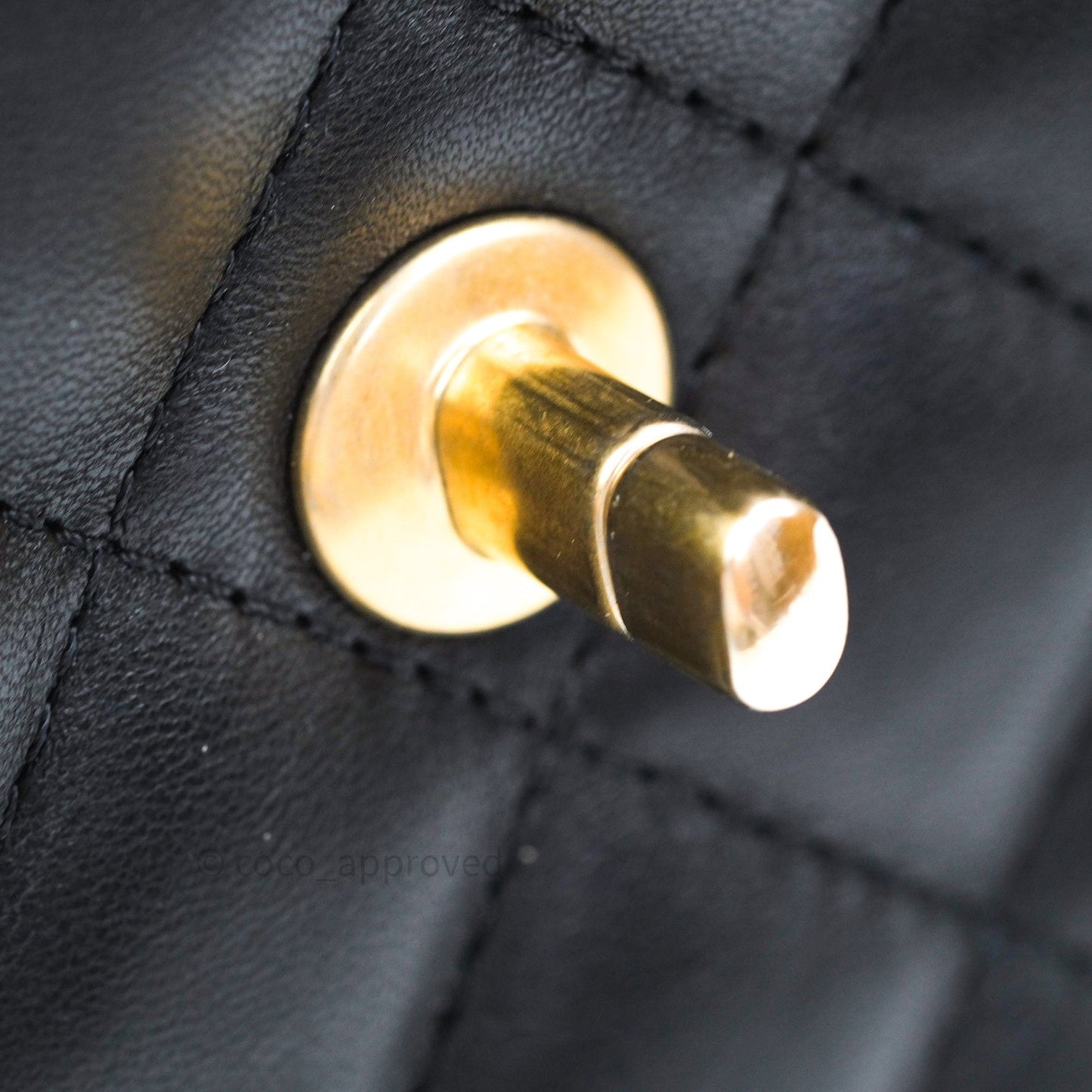 Chanel Coco Vintage Flap Bag Black Lambskin Gold Hardware 18C