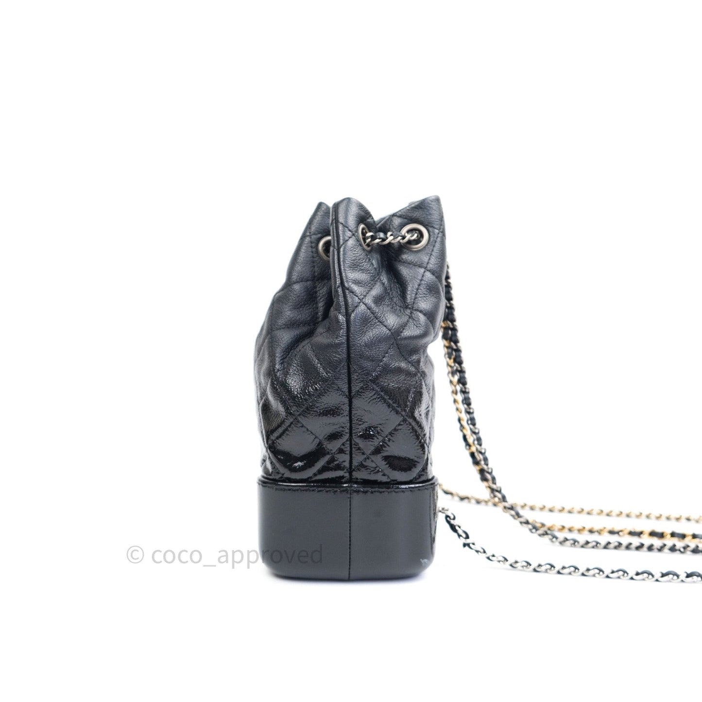 Chanel Gabrielle Backpack Black Goatskin Ombre Small Black
