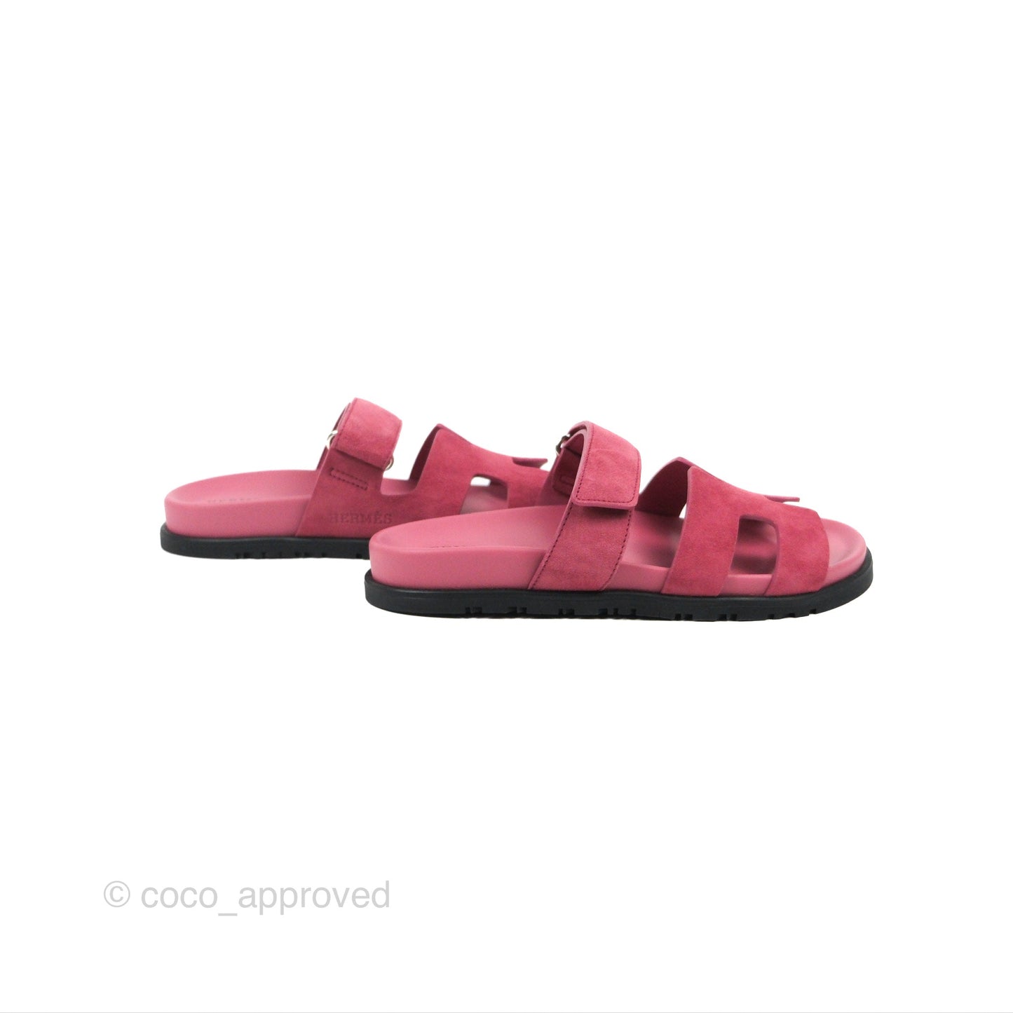 Hermès Chypre Sandal Suede Rose Aphrodite 37.5