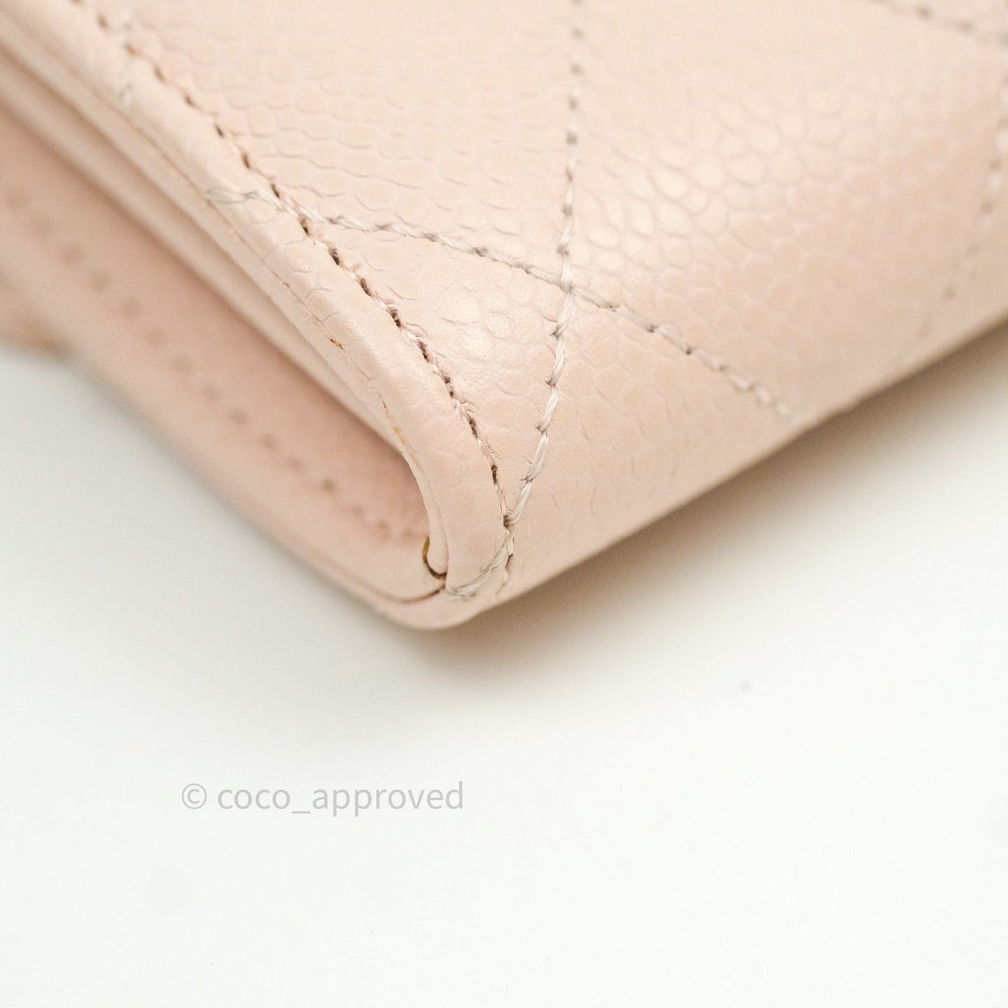 Chanel Sakura Pink Caviar Silver Hardware Long Wallet