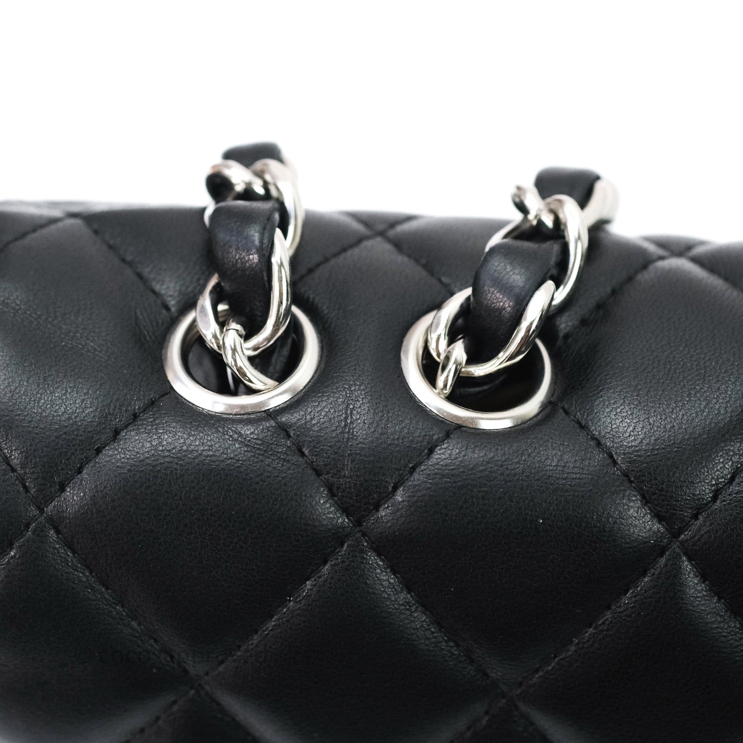 Chanel Jumbo Single Flap Black Lambskin Silver Hardware⁣⁣