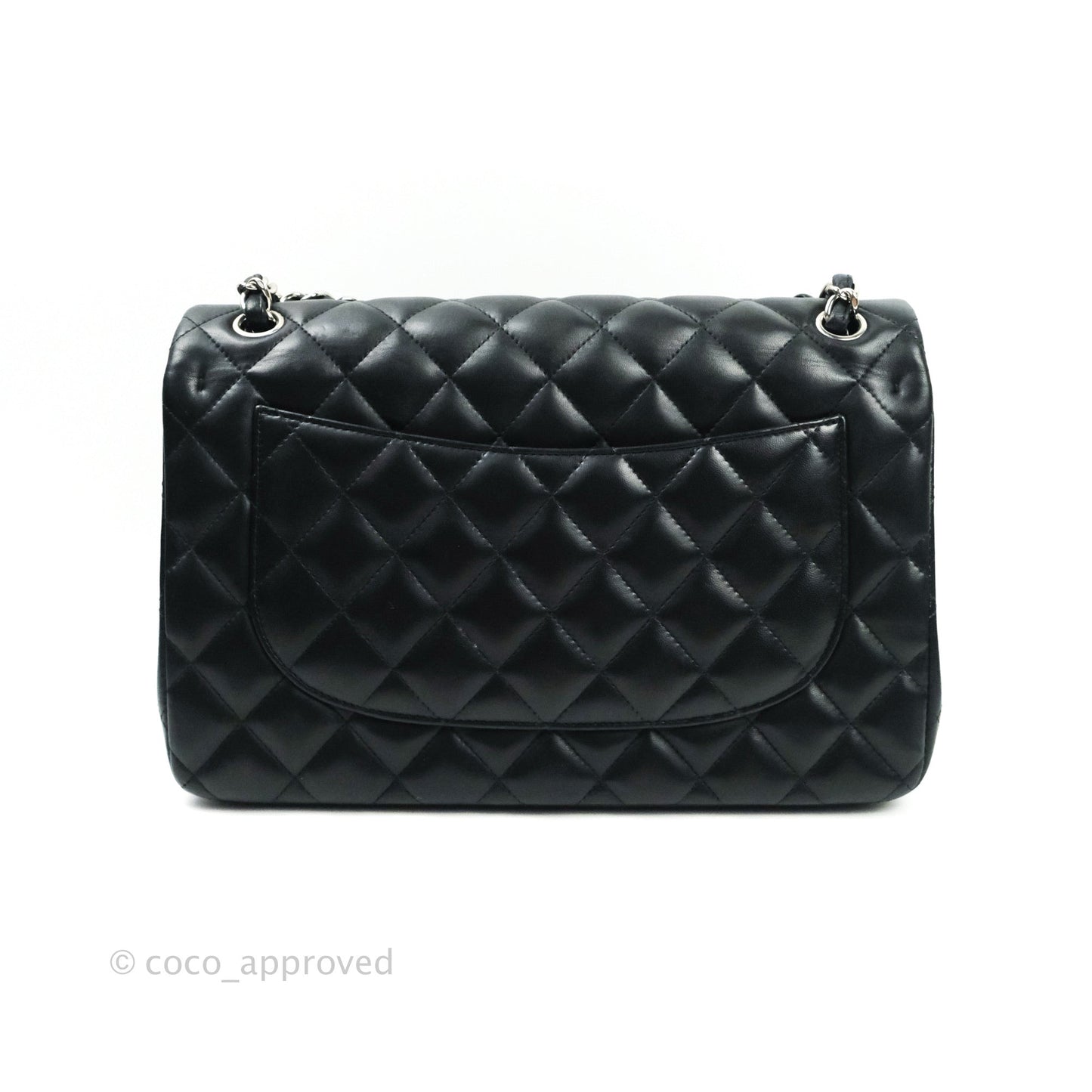 Chanel Jumbo Double Flap Black Lambskin Silver Hardware⁣⁣