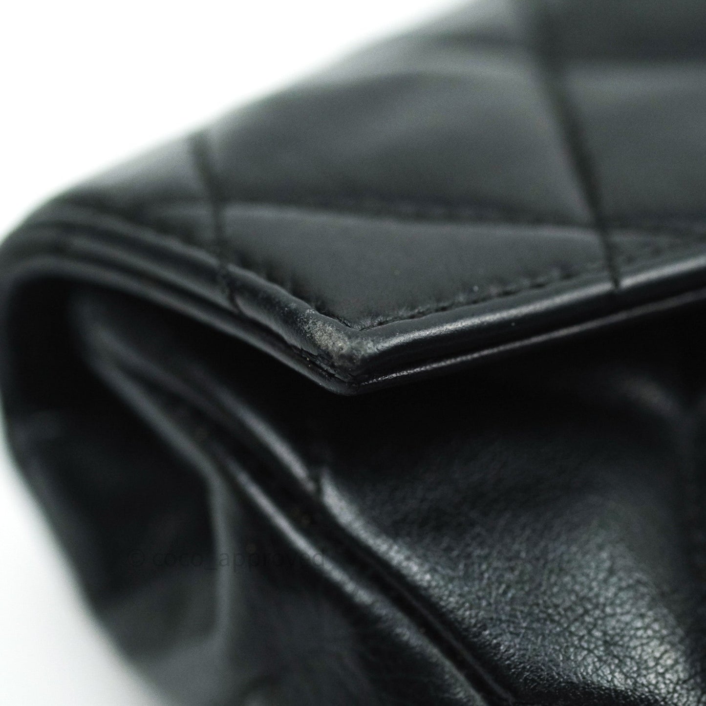 Chanel Quilted Belt Bag Black Lambskin 24K Gold Hardware