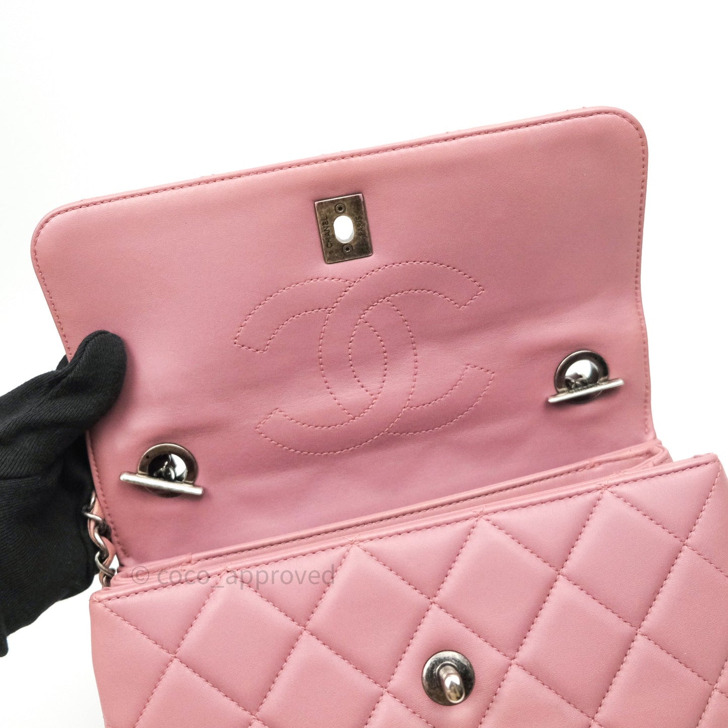 Chanel Quilted Small Trendy CC Flap Bag Mauve Pink Lambskin Ruthenium Hardware