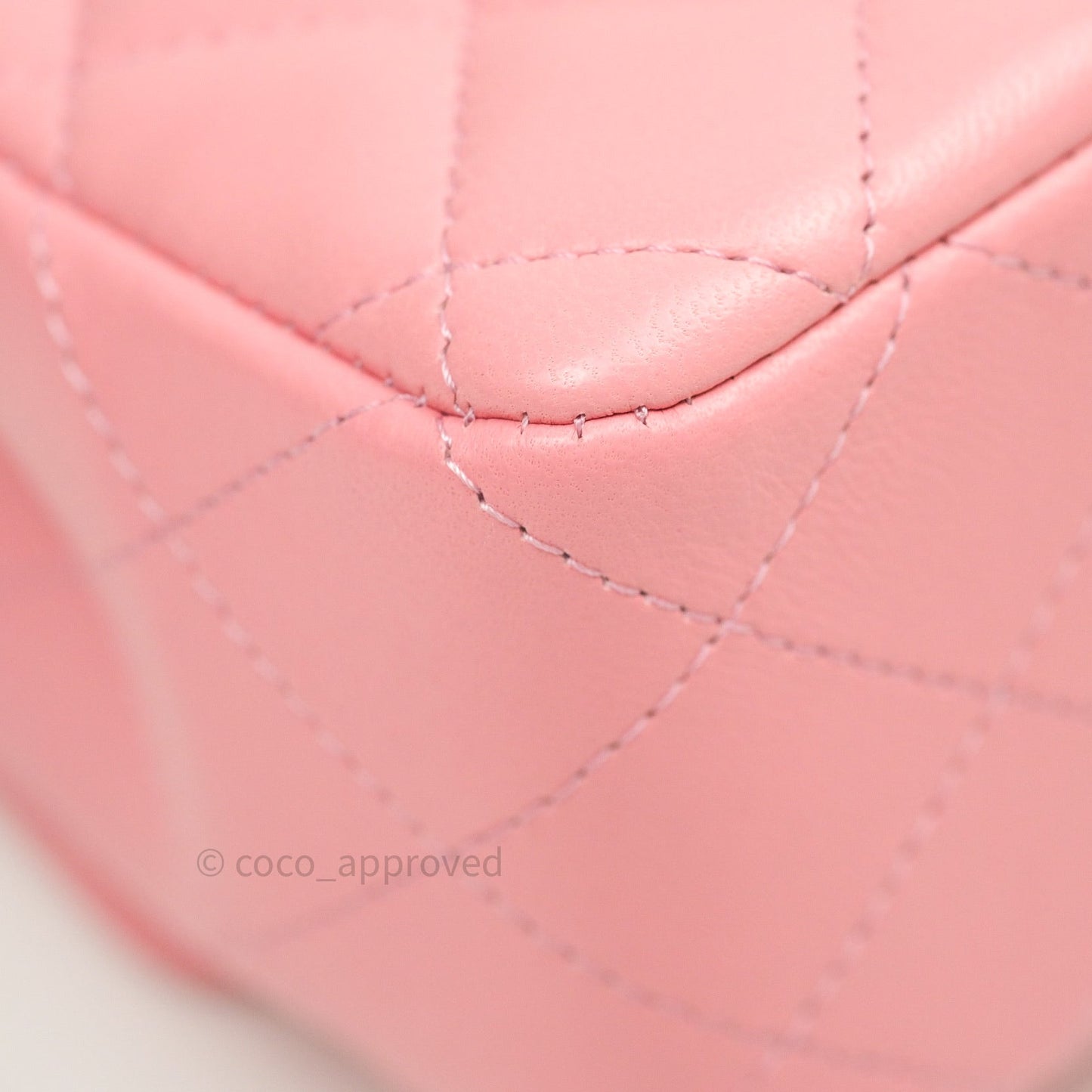 Chanel Quilted Mini Rectangular Pink Lambskin Gold Hardware