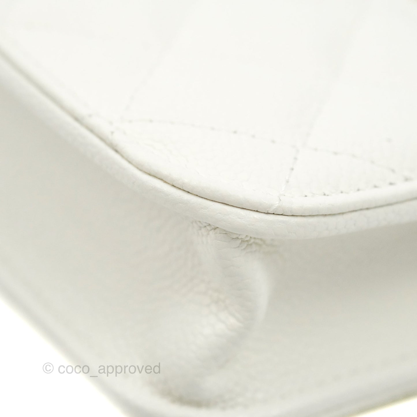 Chanel Business Affinity Clutch With Chain White Caviar Gold Hardware