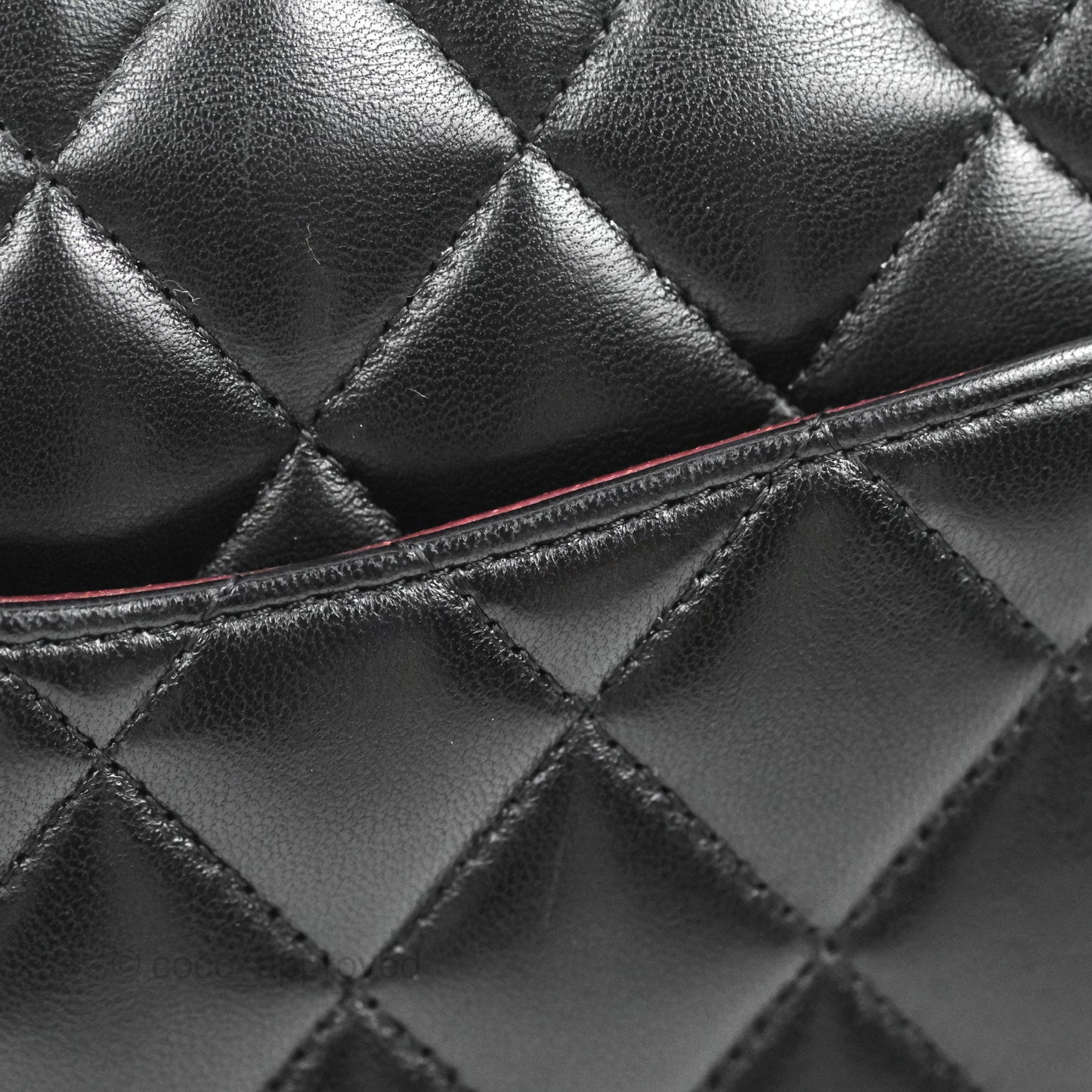 Chanel Classic M/L Medium Flap Quilted Black Lambskin Gold Hardware