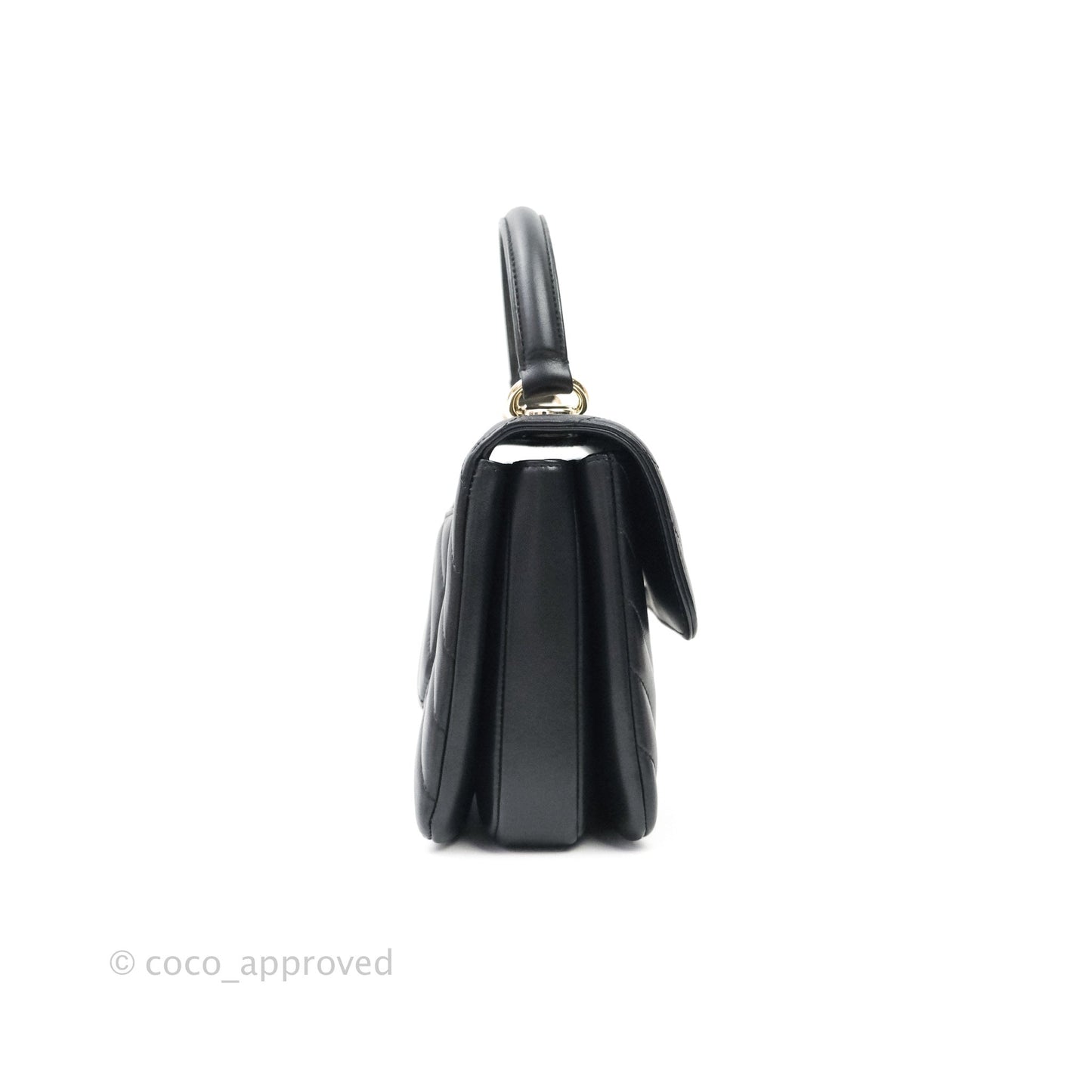 Chanel Trendy CC Chevron Small Black Lambskin Gold Hardware