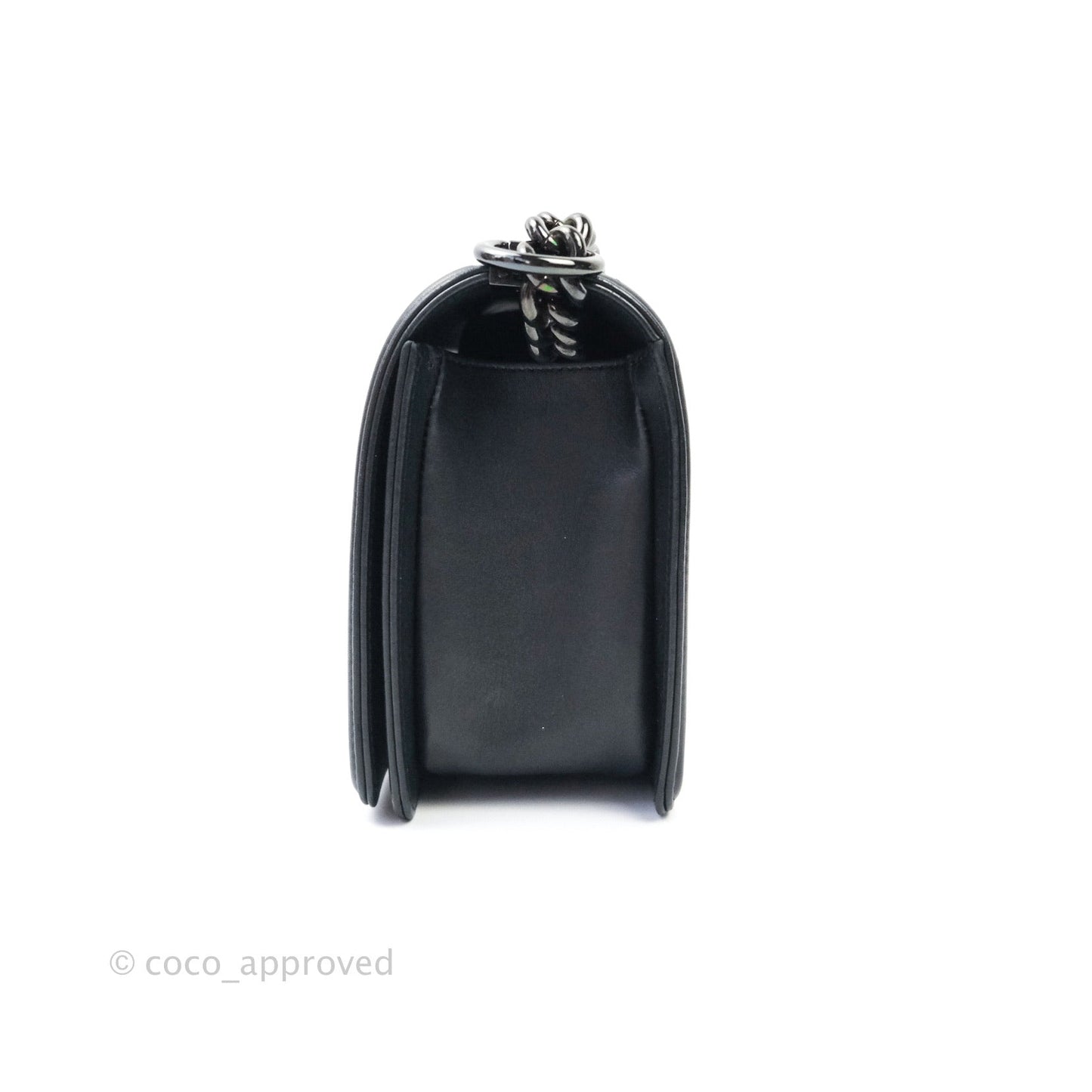 Chanel Quilted Medium Calfskin Boy Flap So Black Hardware