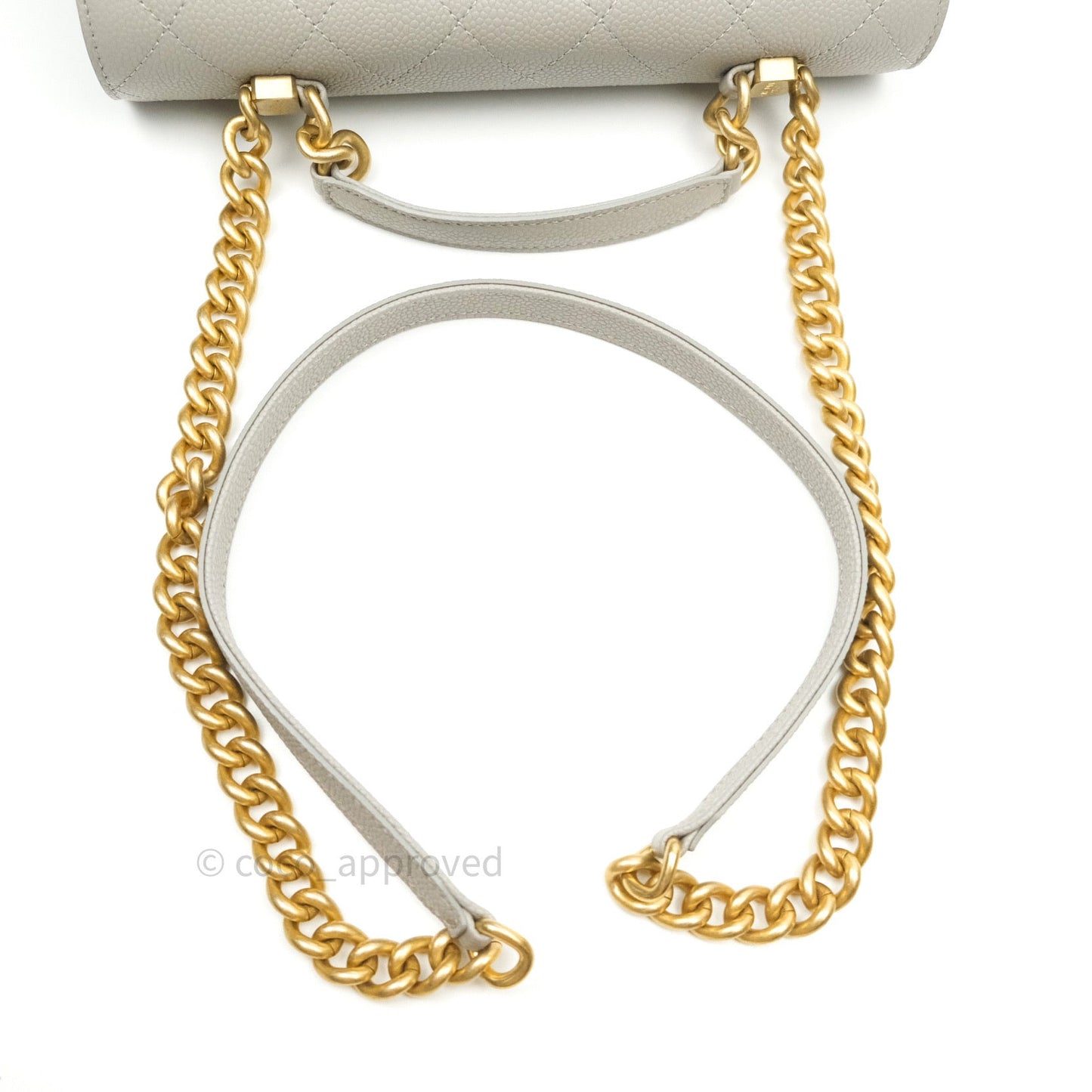 Chanel Chic Affinity Small Grained Calfskin Grey Gold Hardware