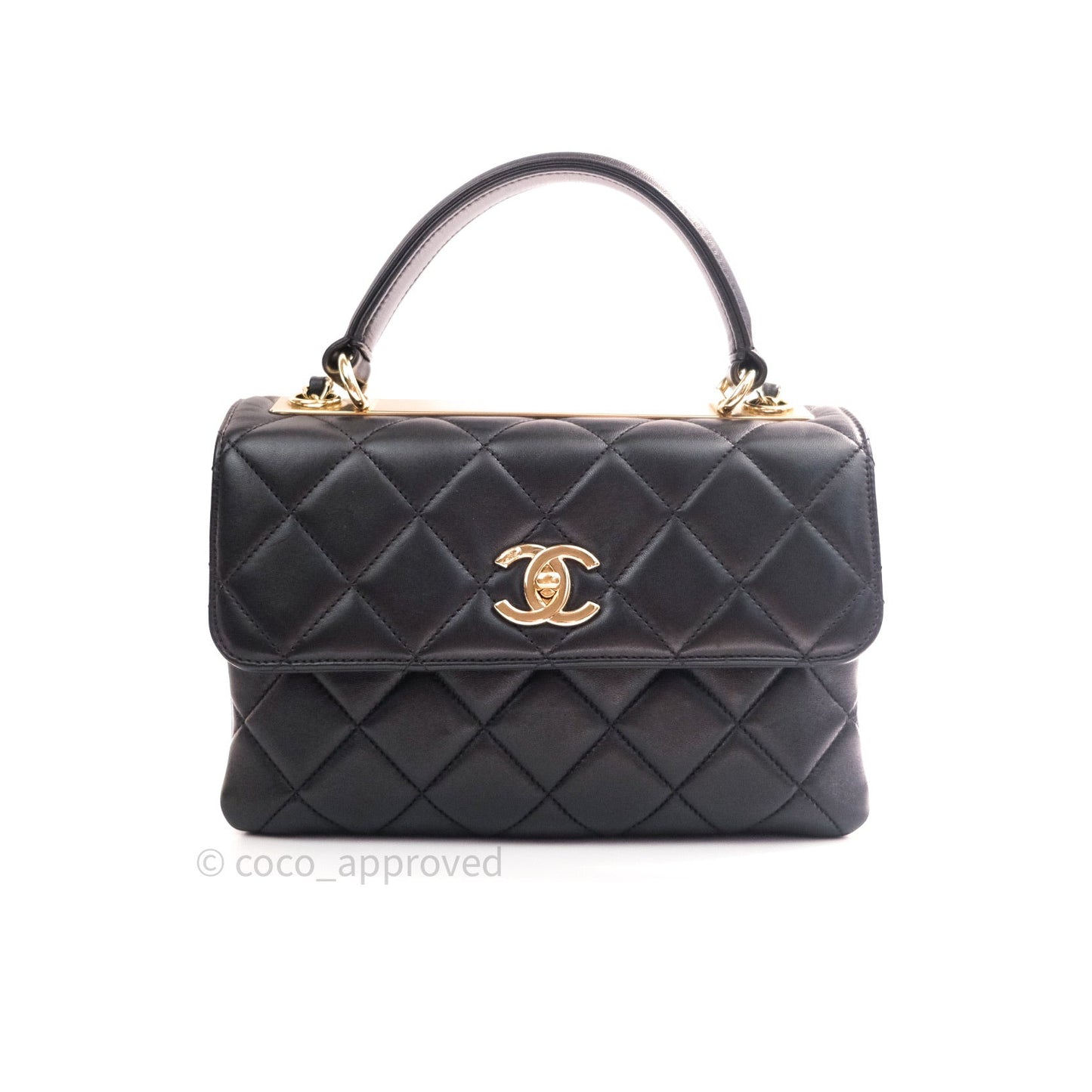 Chanel Trendy CC Small Black Lambskin Gold Hardware