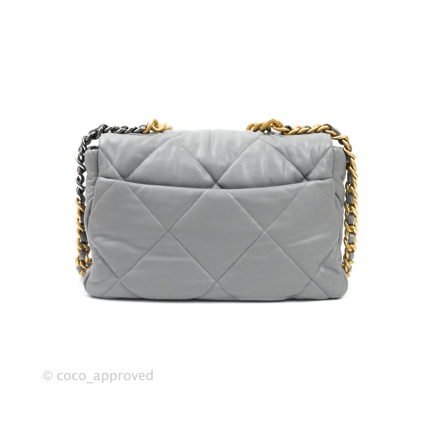 Chanel 19 Medium Grey Mixed Hardware Lambskin