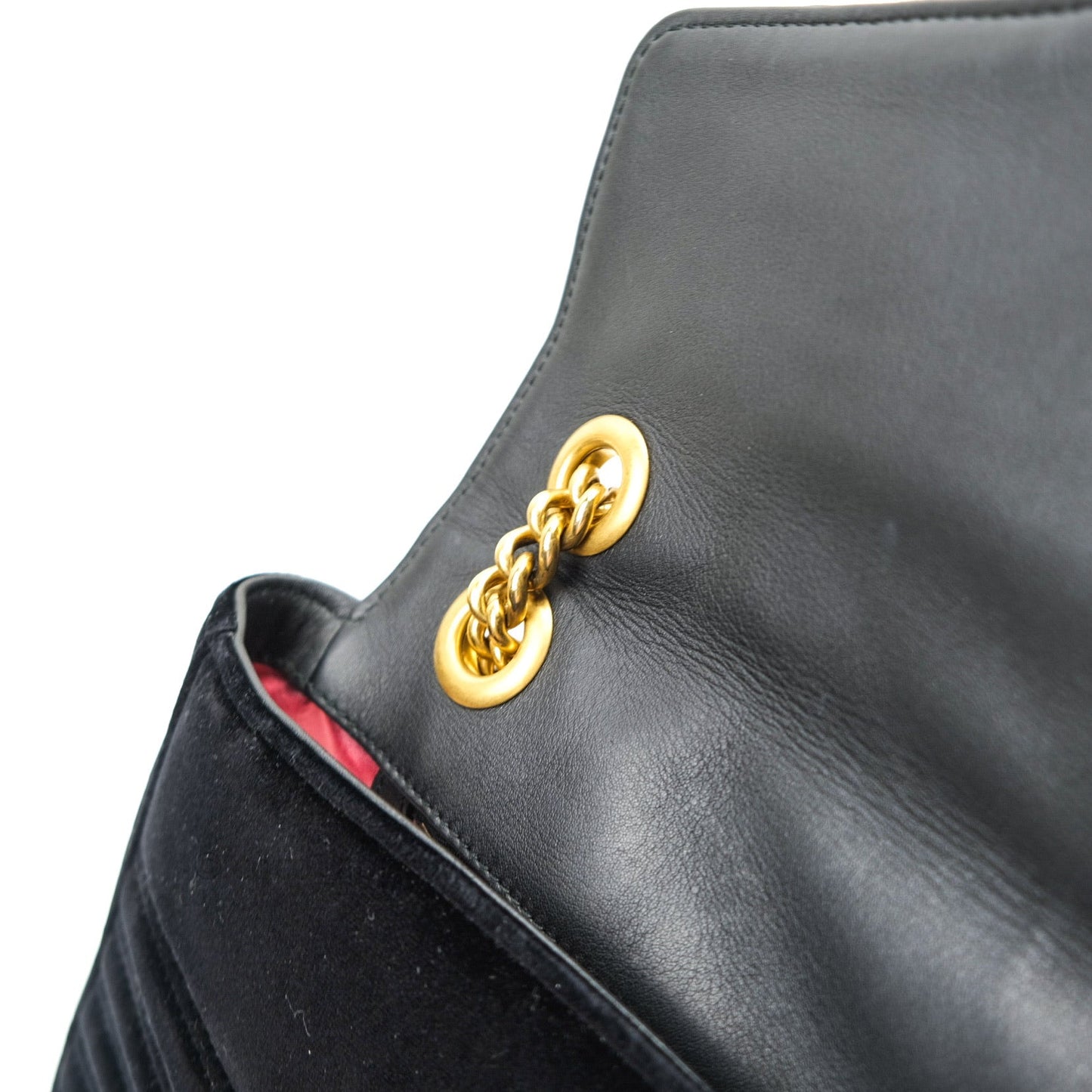 Gucci Medium Marmont Velvet Black Gold Hardware