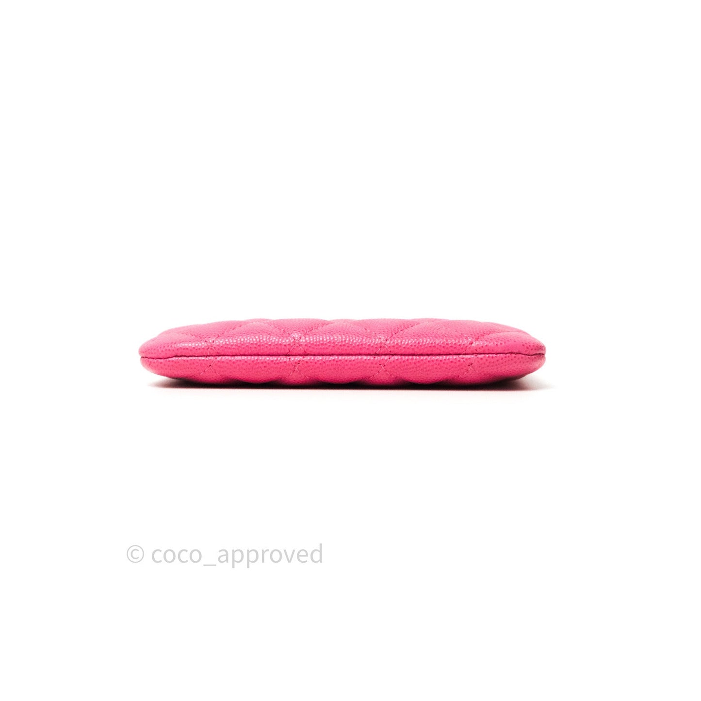 Chanel Quilted Mini O Case Pink Caviar Gold Hardware