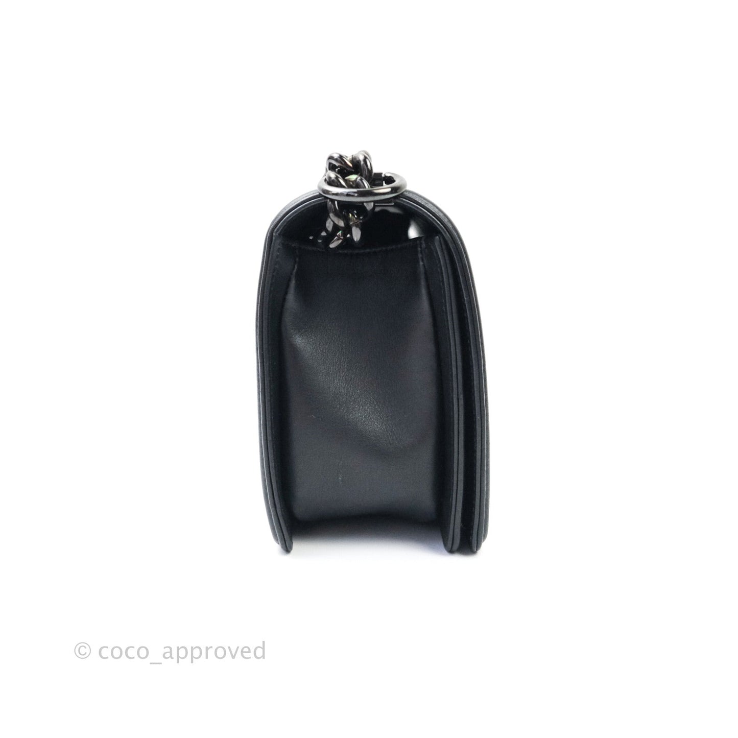 Chanel Quilted Medium Calfskin Boy Flap So Black Hardware