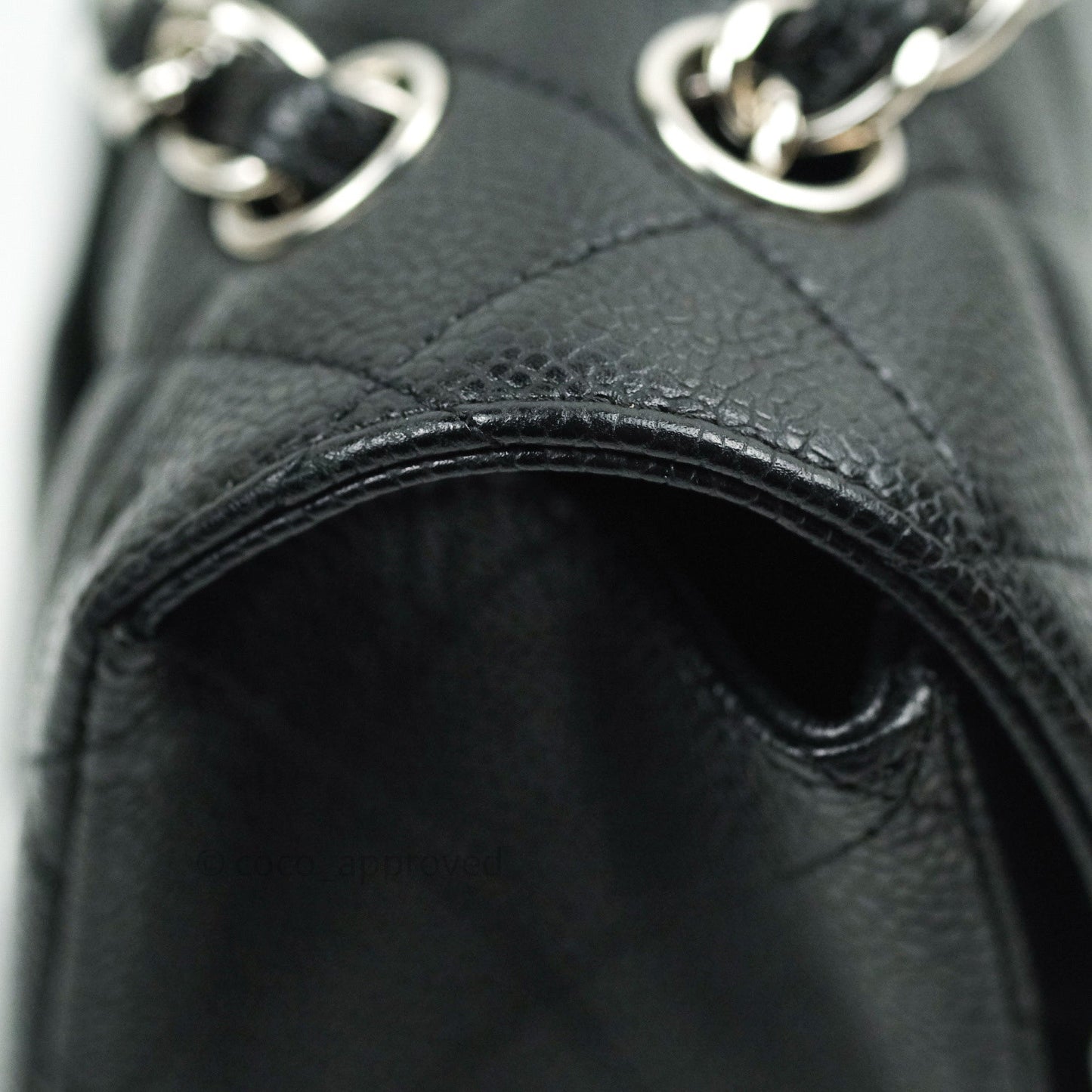 Chanel Classic Maxi Single Flap Quilted Black Caviar Silver Hardware