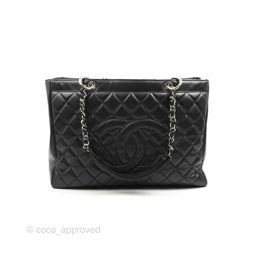 Chanel XL Shopping Tote Black Caviar Silver Hardware