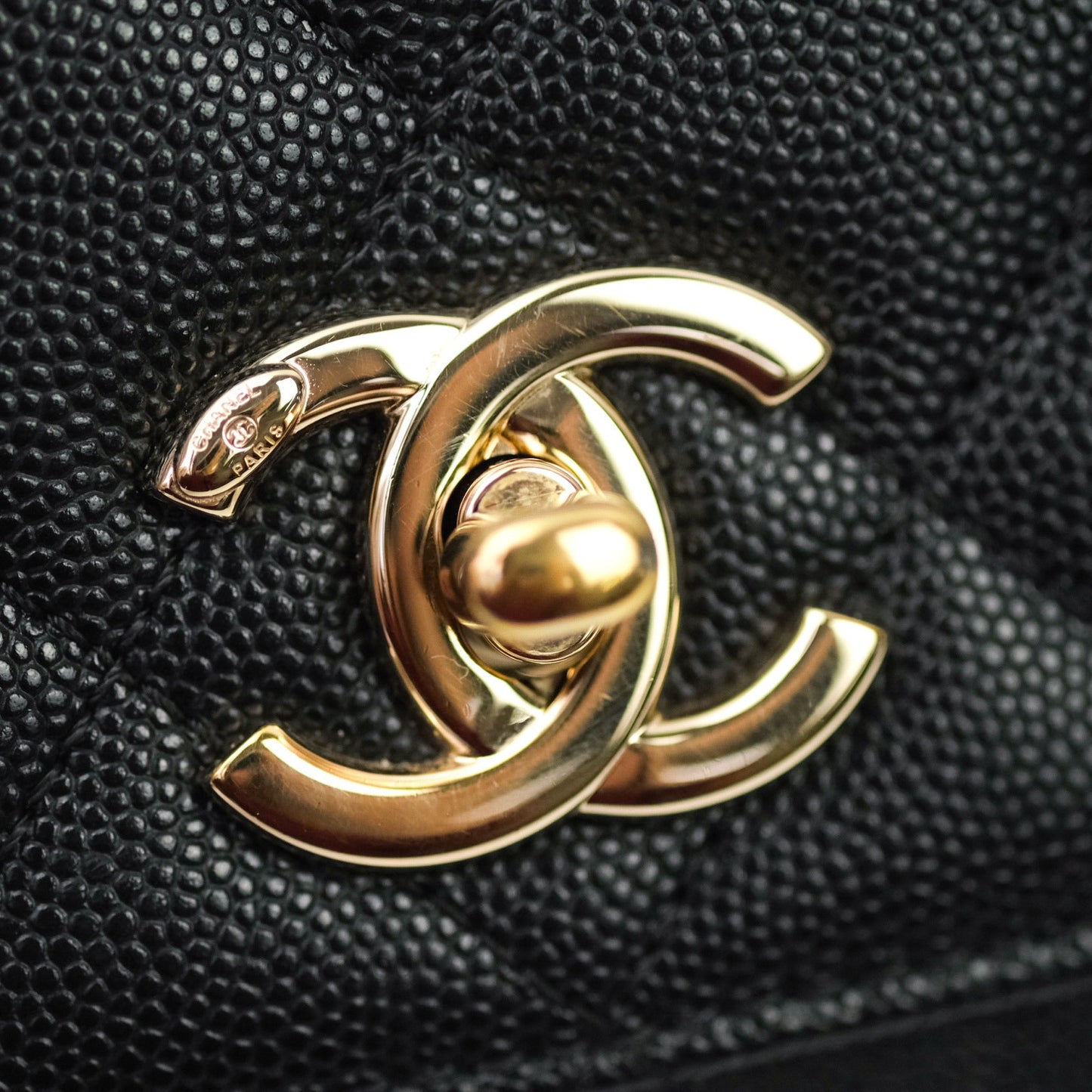 Chanel Quilted Medium Business Affinity Flap Black Caviar Light Gold Hardware